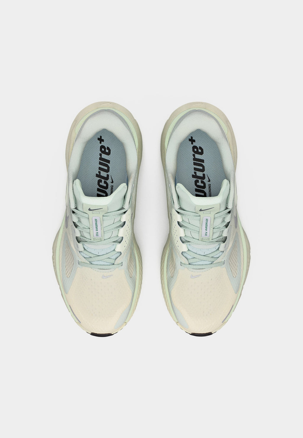 STRUCTURE PLUS - Road running shoes - light silver-coloured/metallic silver-coloured/coconut milk/arctic green