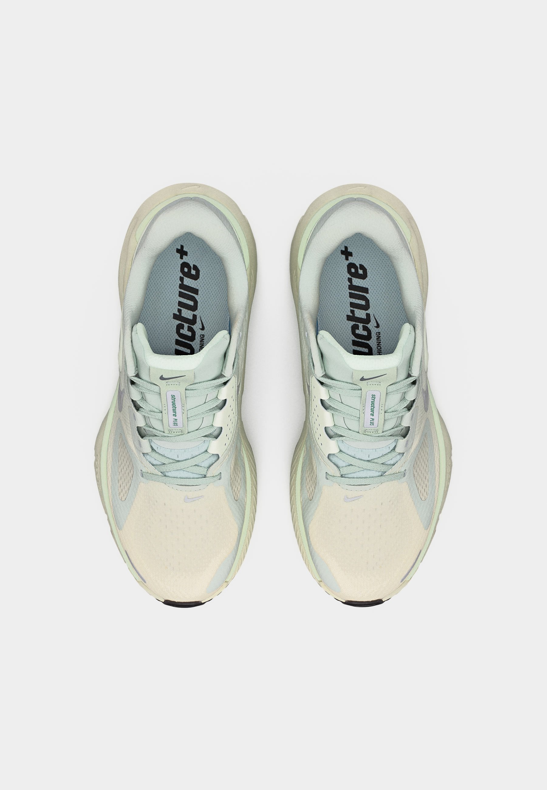 STRUCTURE PLUS - Road running shoes - light silver-coloured/metallic silver-coloured/coconut milk/arctic green