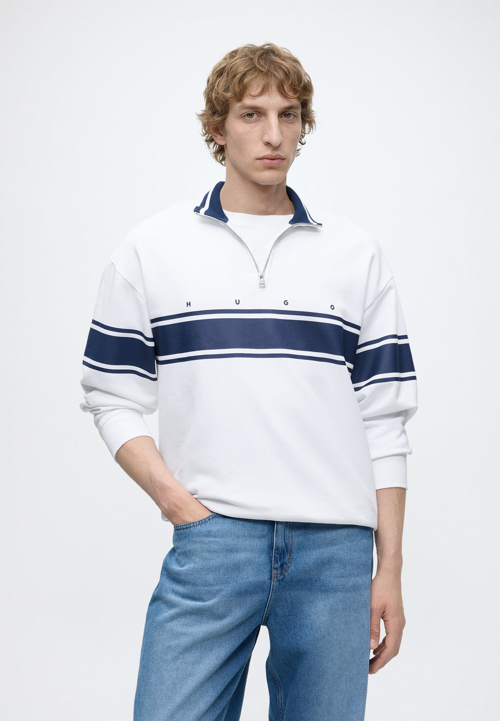 DEMSIZIP - Sweatshirt - white