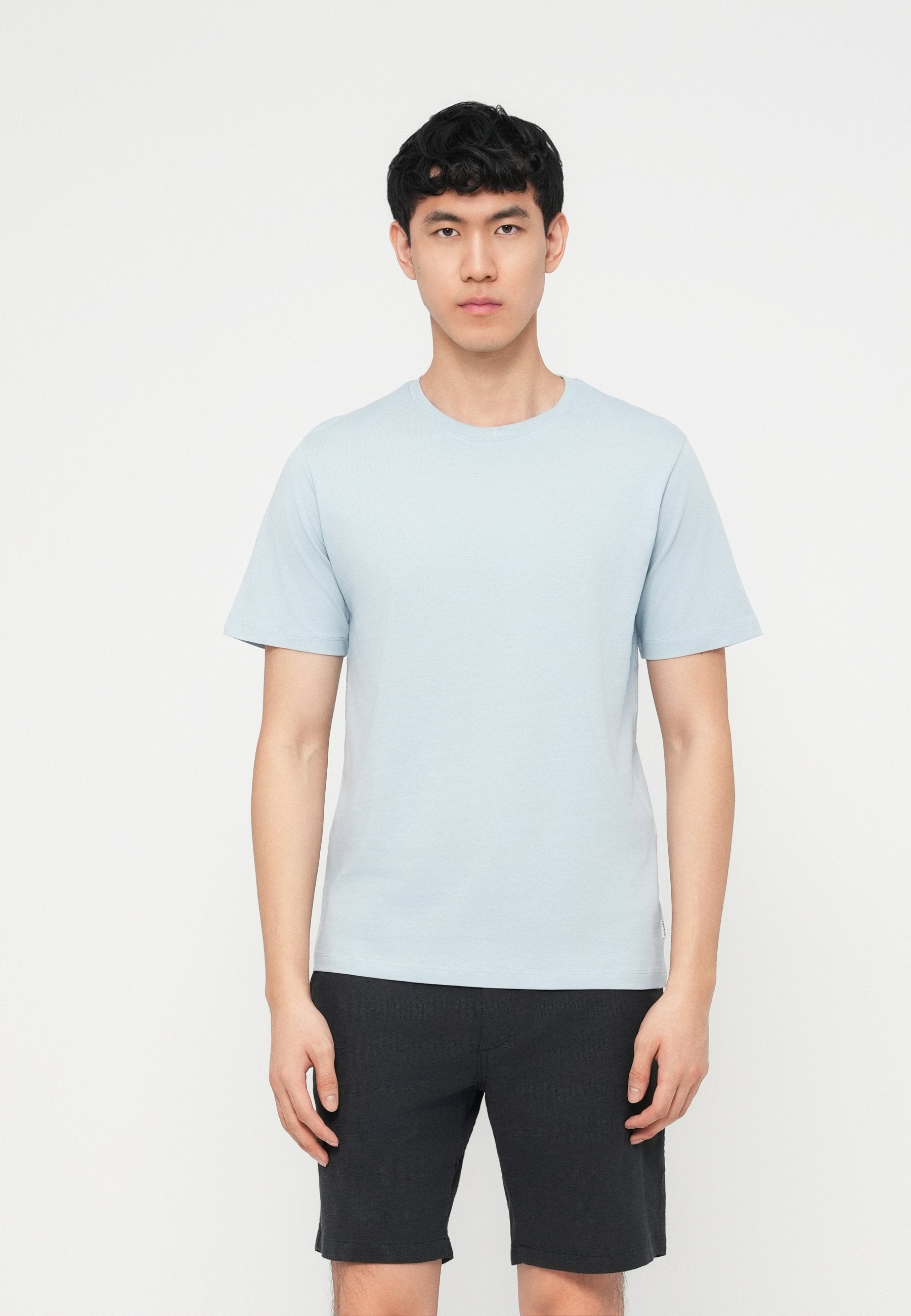 JJEORGANIC BASIC TEE O NECK 5 PACK - Basic T-shirt - white/blue mirage/mineral blue/ celestial blue/ultimate grey