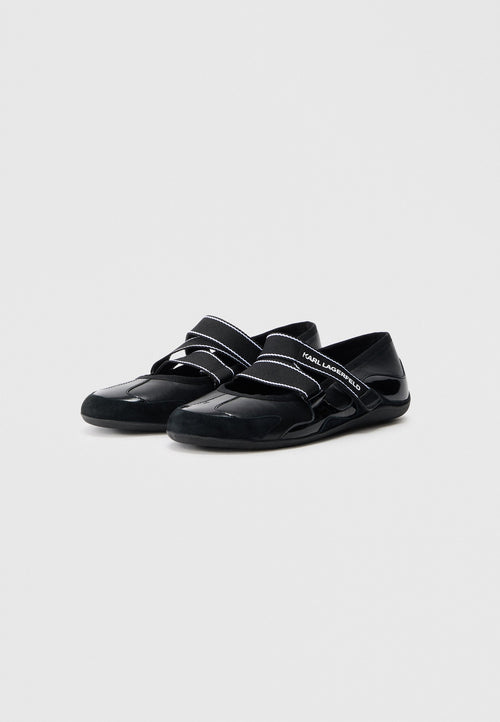 ALTIA KROSS STRAP - Ankle strap ballet pumps - black metallic