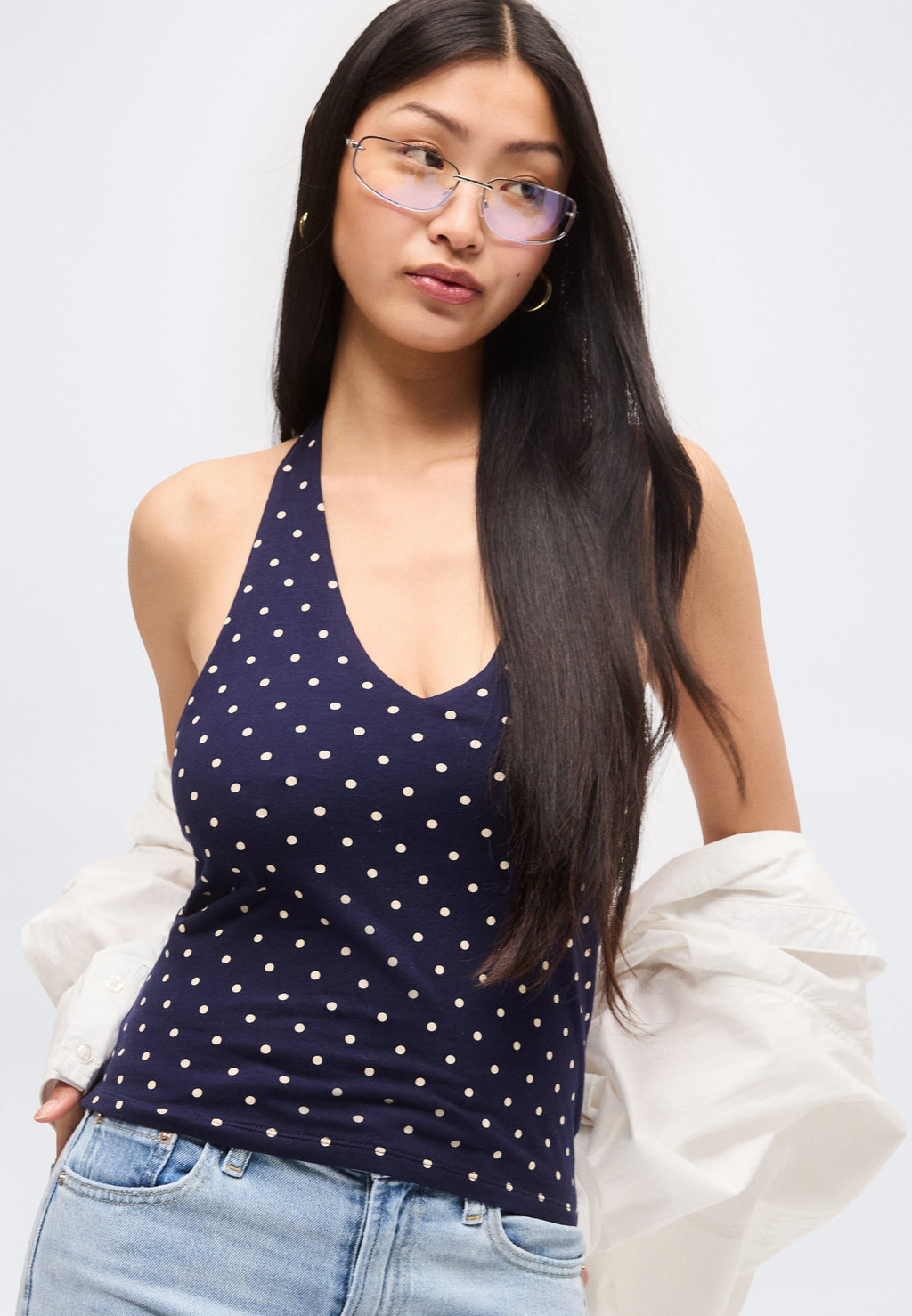HALTER TANK - Top - navy