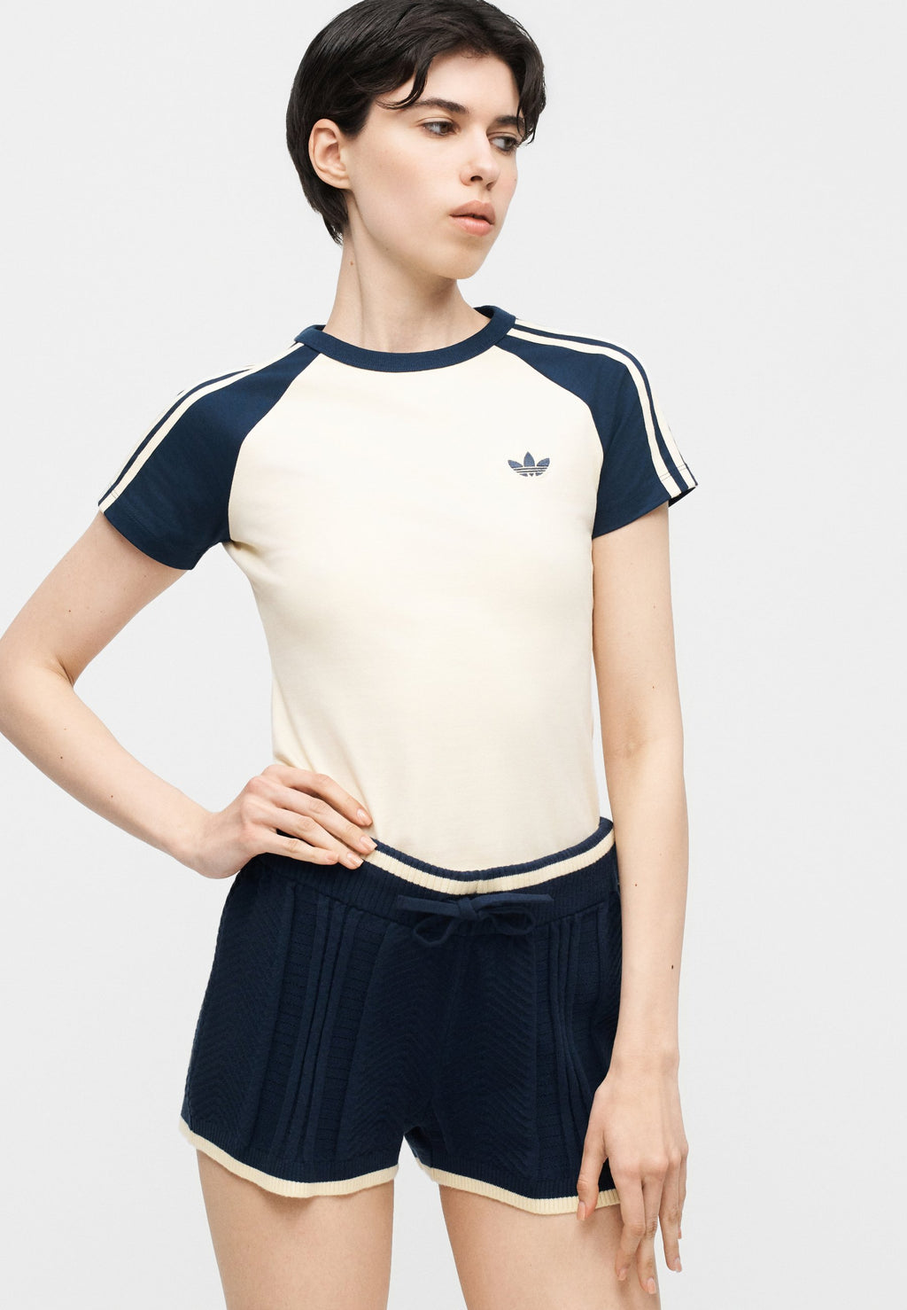 TEE - Print T-shirt - warm vanilla/night indigo