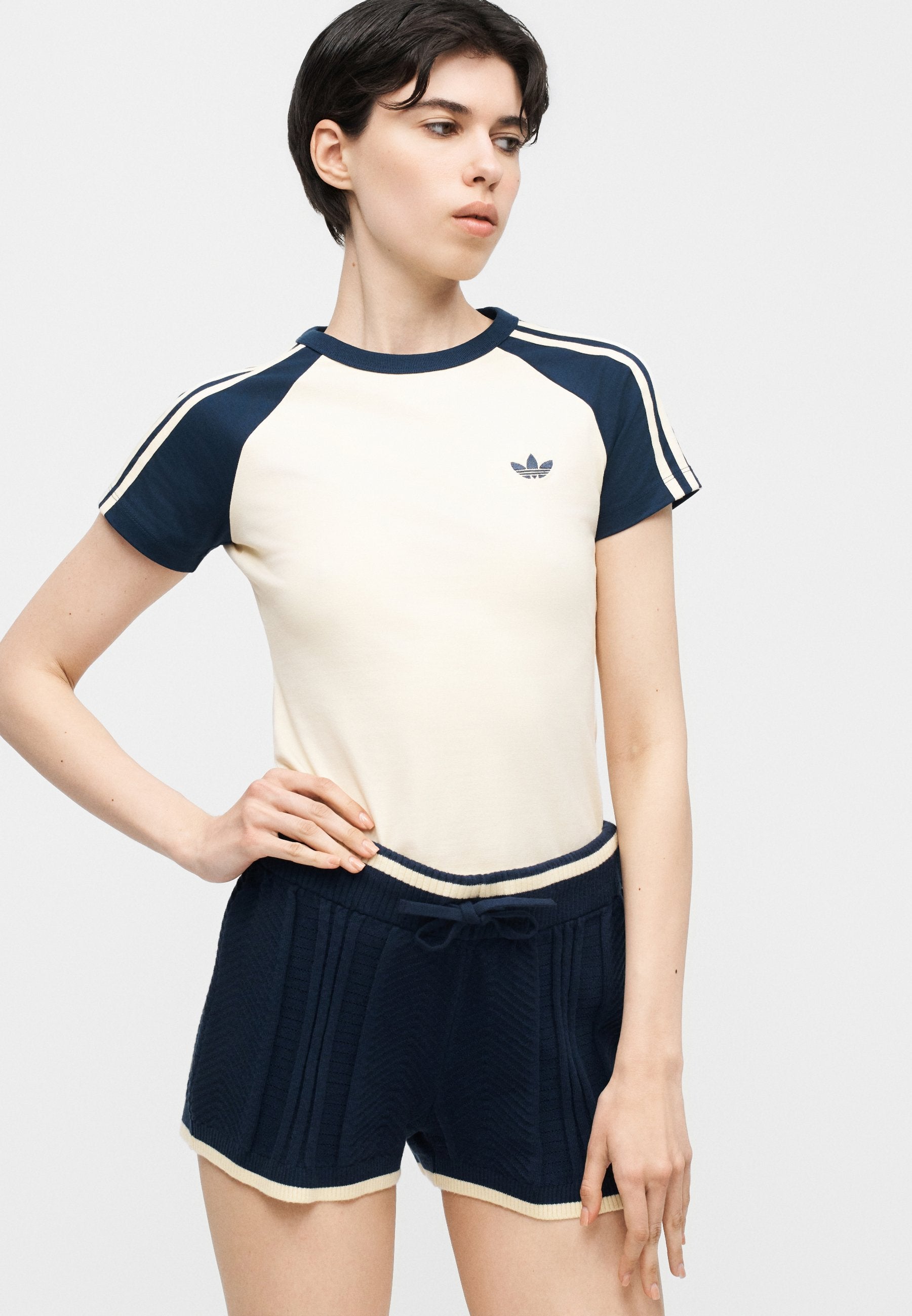 TEE - Print T-shirt - warm vanilla/night indigo