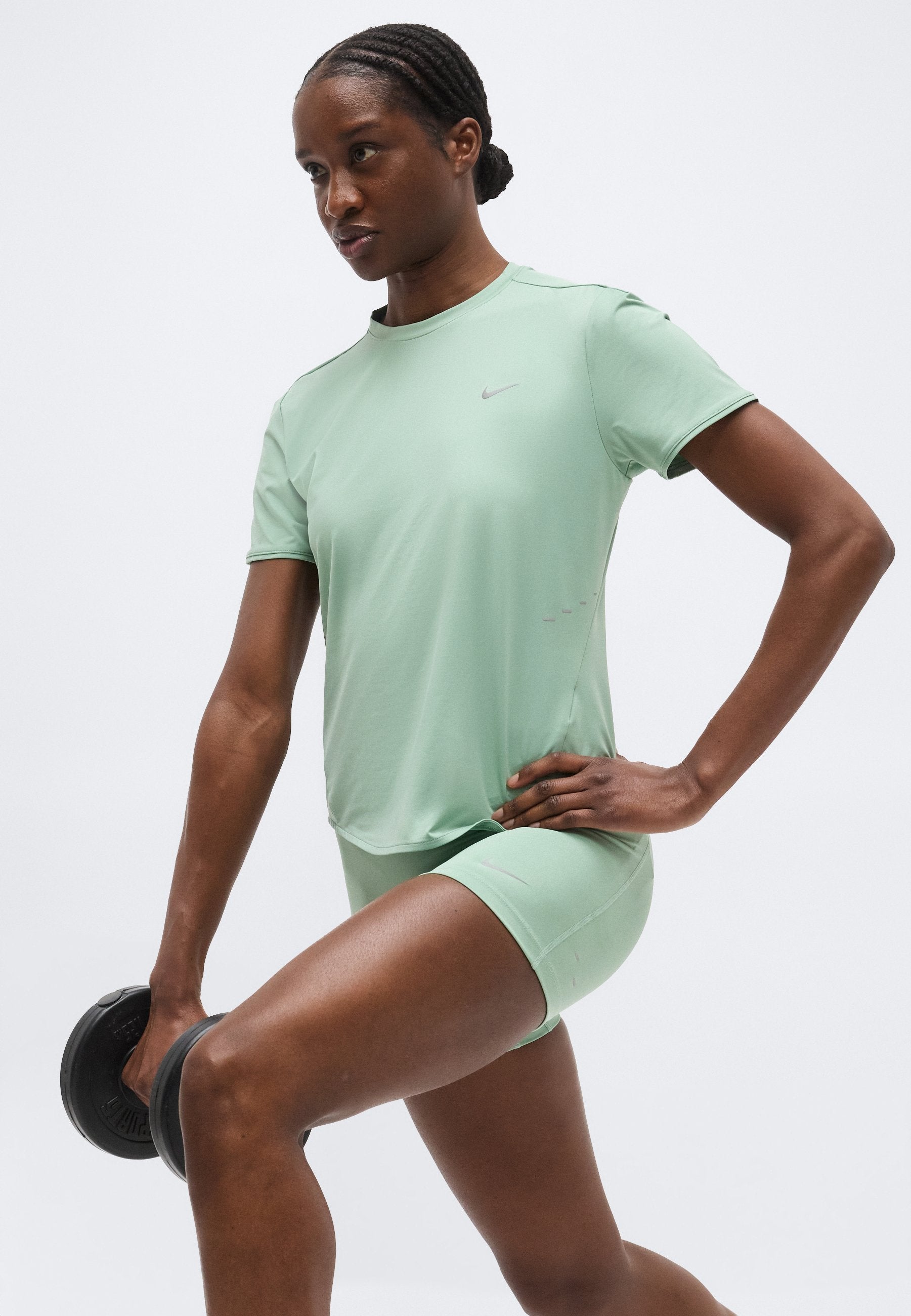 TEMPO - Short running tights - steam