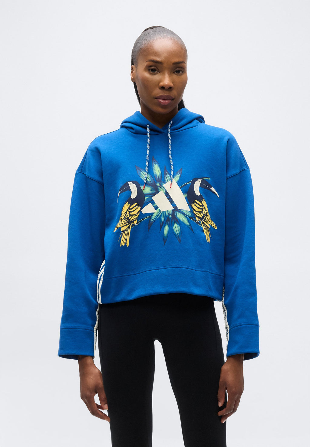 ADIDAS X FARM RIO - Hoodie - dark marine/cream white