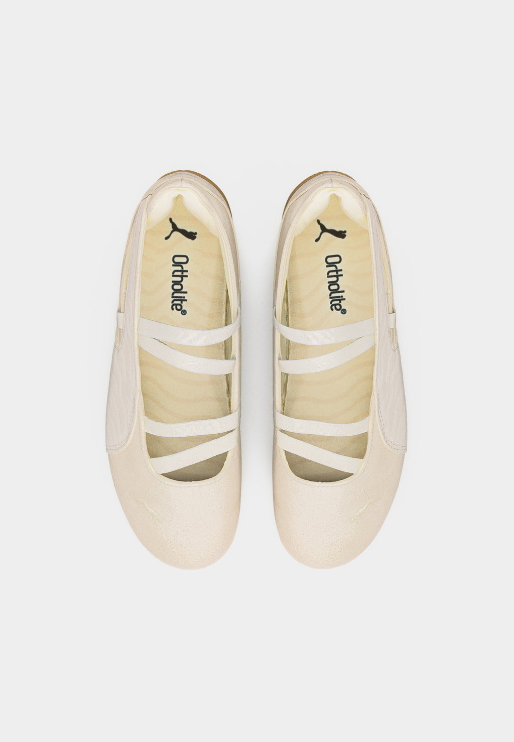 SPEEDCAT BALLET SAND - Ankle strap ballet pumps - alpine snow/warm white