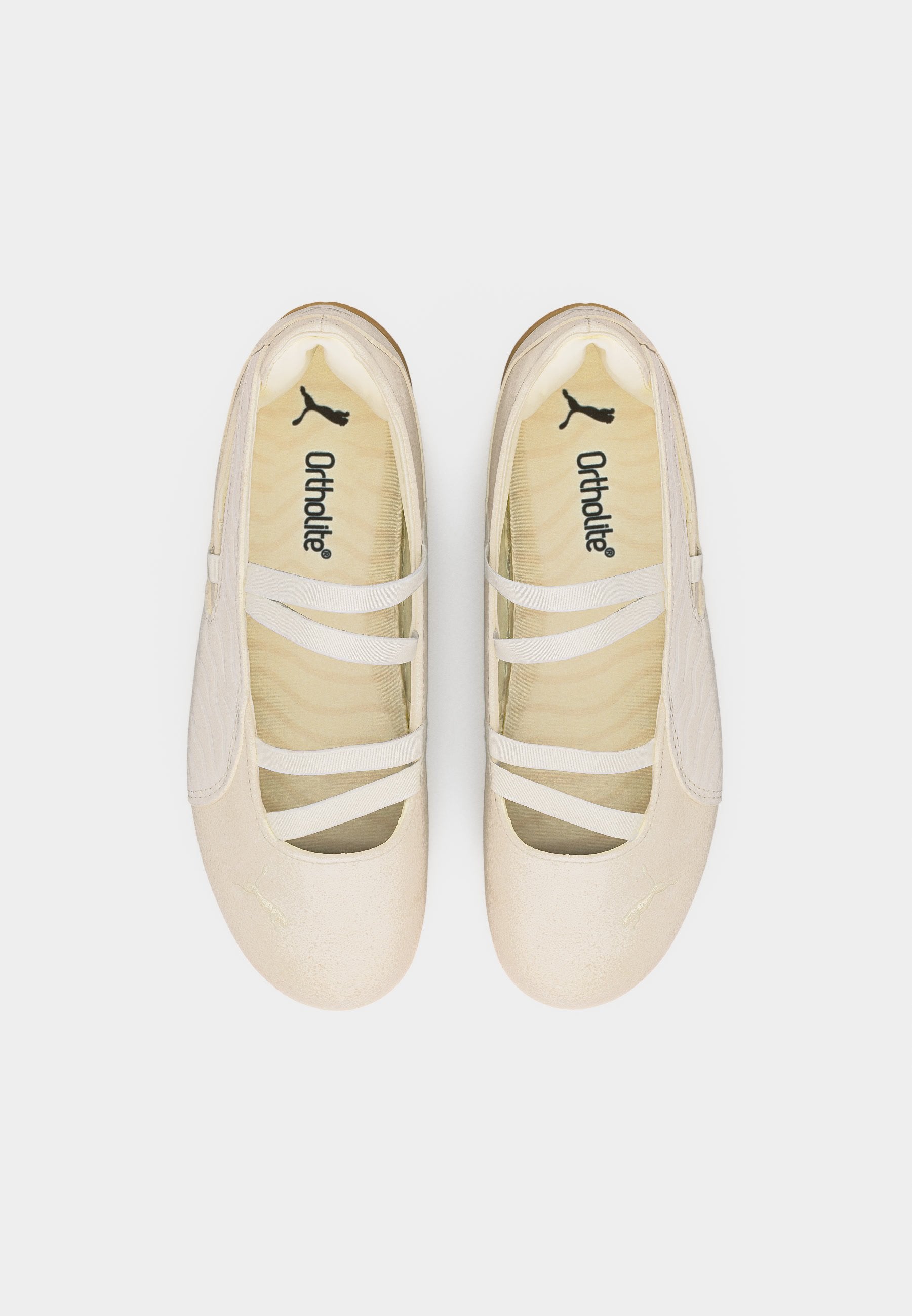 SPEEDCAT BALLET SAND - Ankle strap ballet pumps - alpine snow/warm white