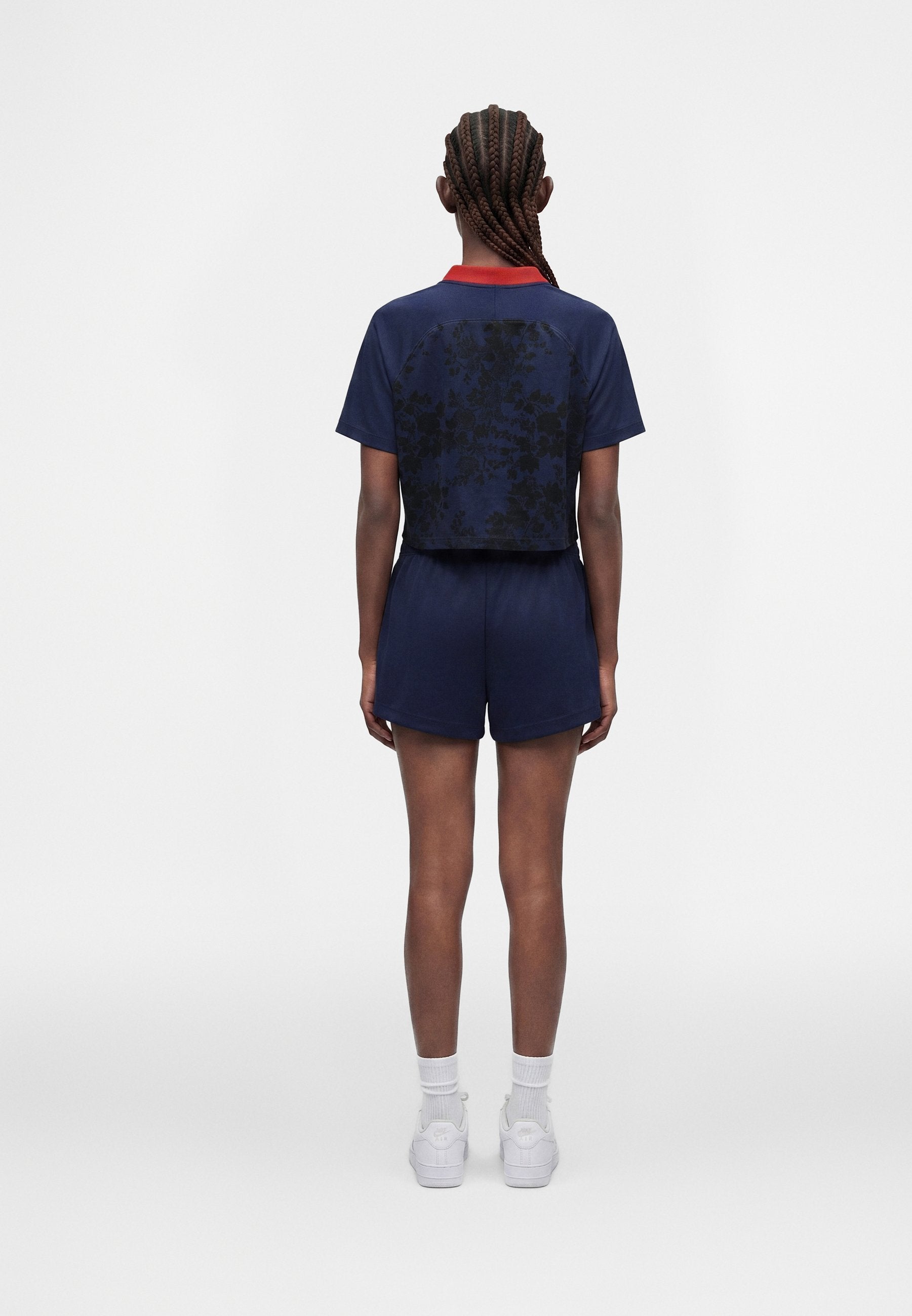 Print T-shirt - midknight navy/fire red/black
