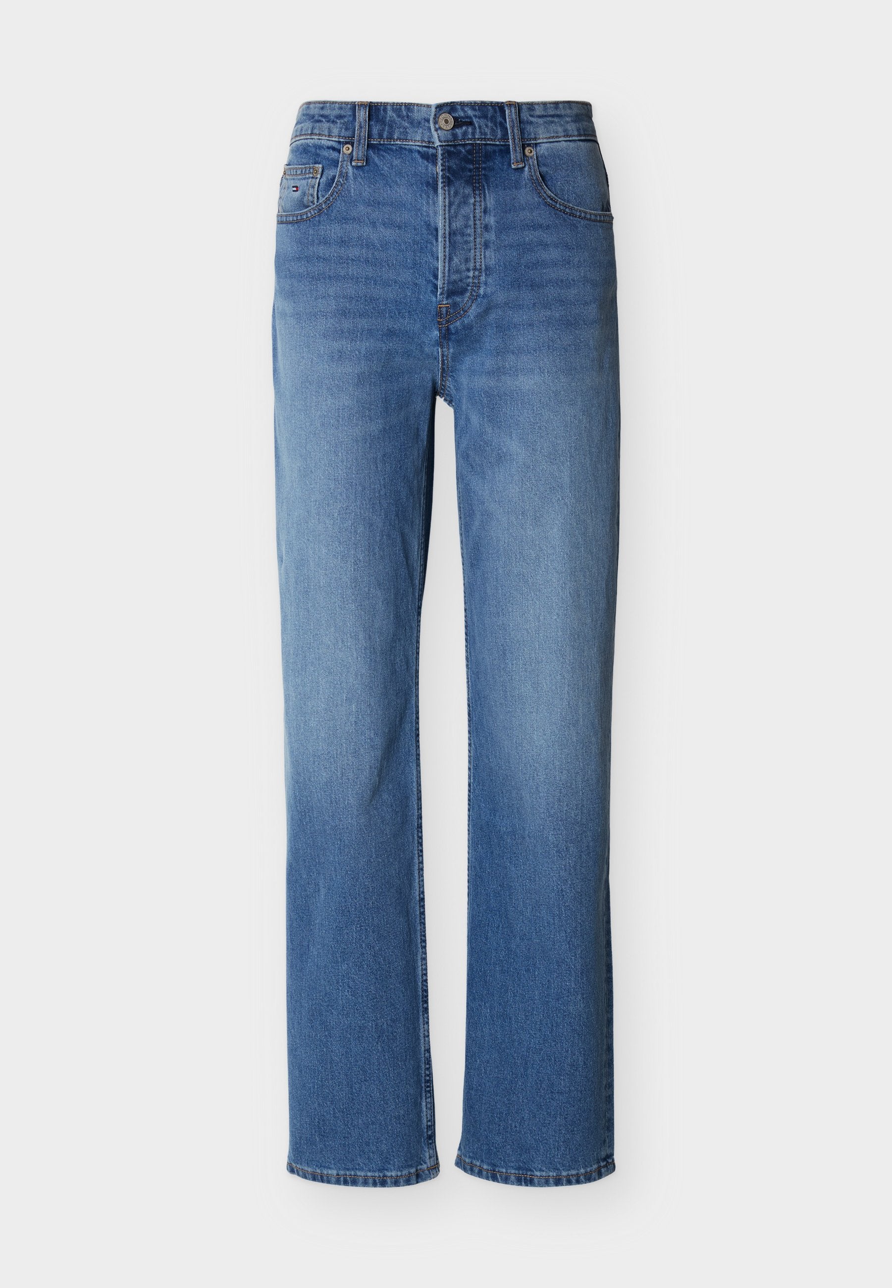 HIGH RISE SLIM STRAIGHT LEG JEANS - Relaxed fit jeans - denim medium