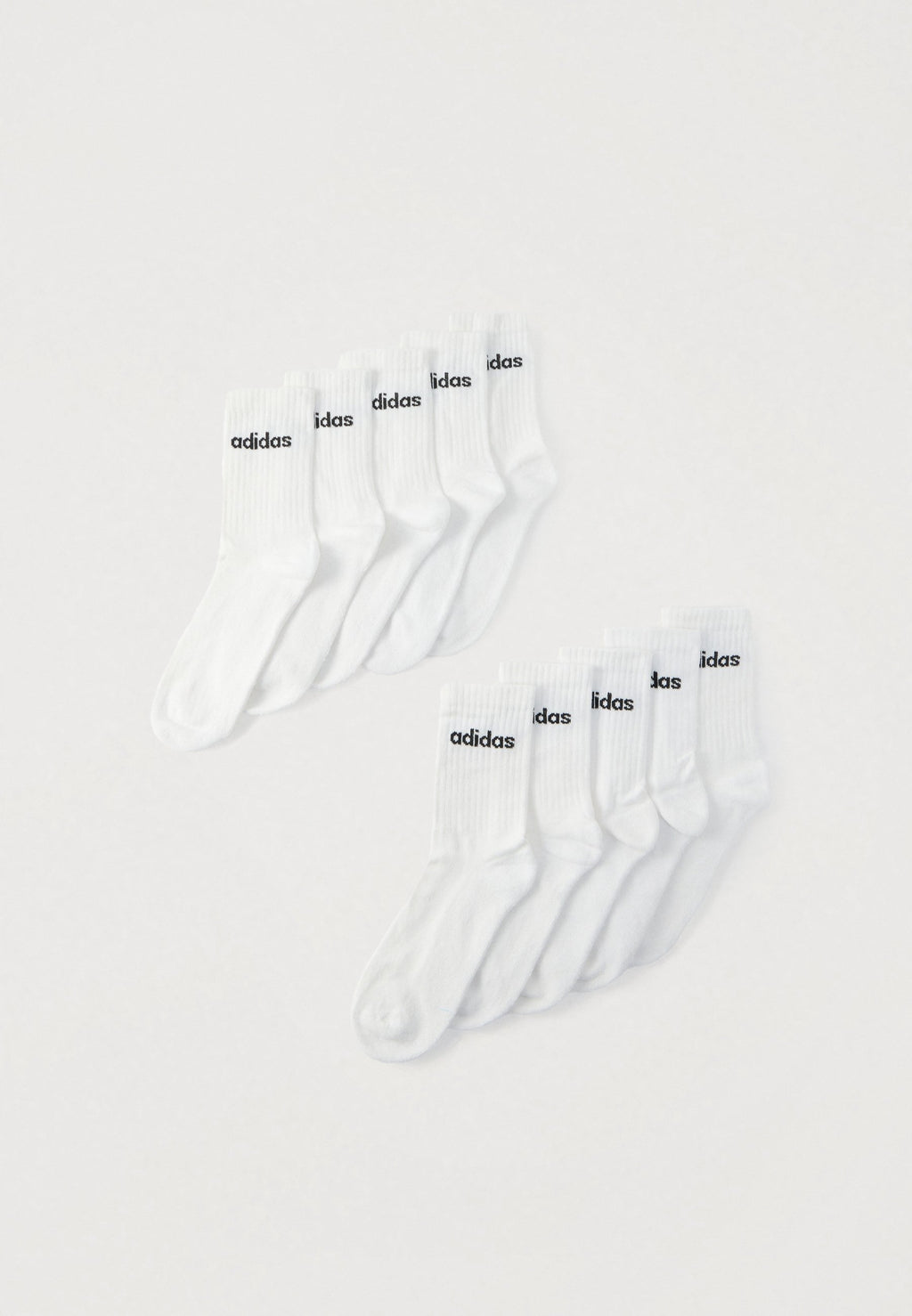 LINEAR CUSHIONED CREW SOCK 10 PAIR PACK - Socks - white/black