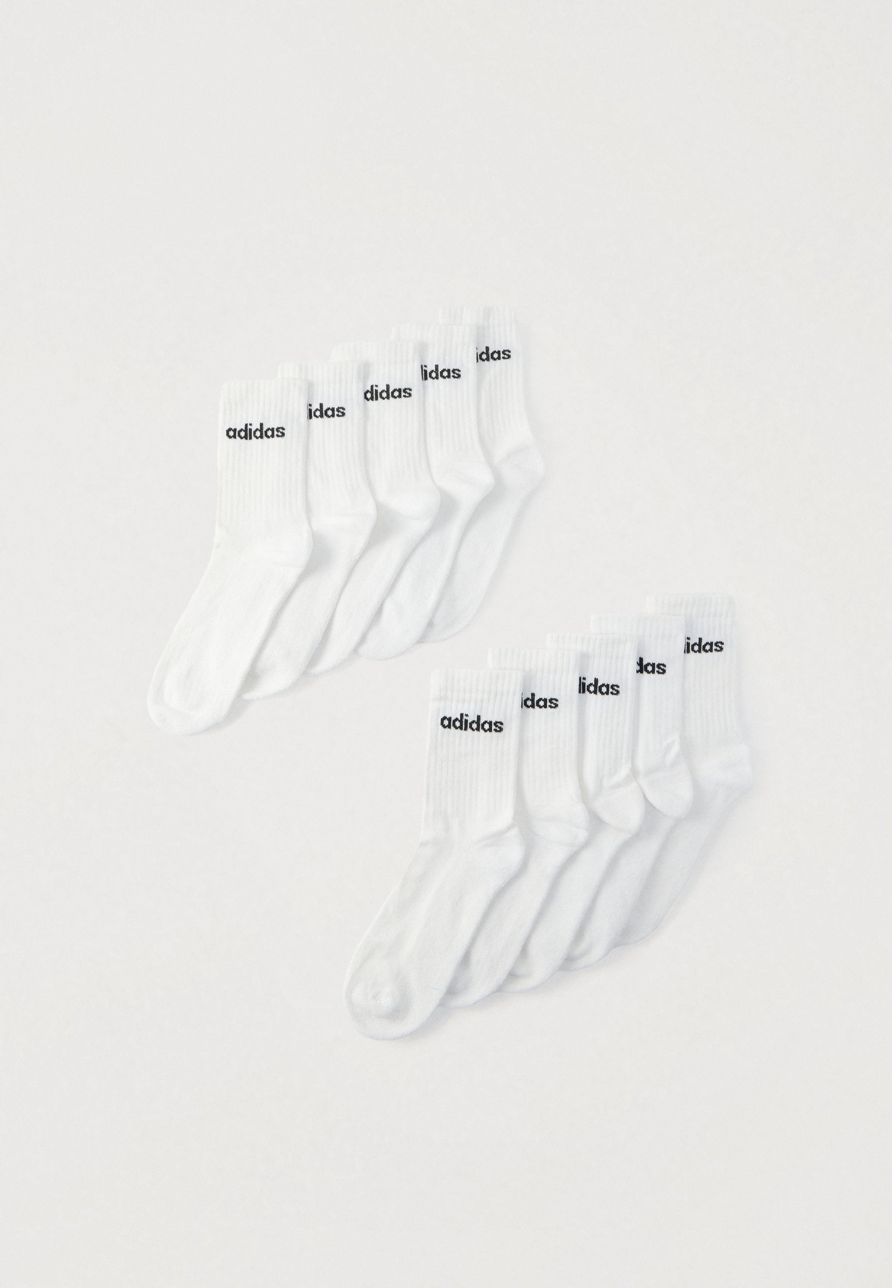 LINEAR CUSHIONED CREW SOCK 10 PAIR PACK - Socks - white/black