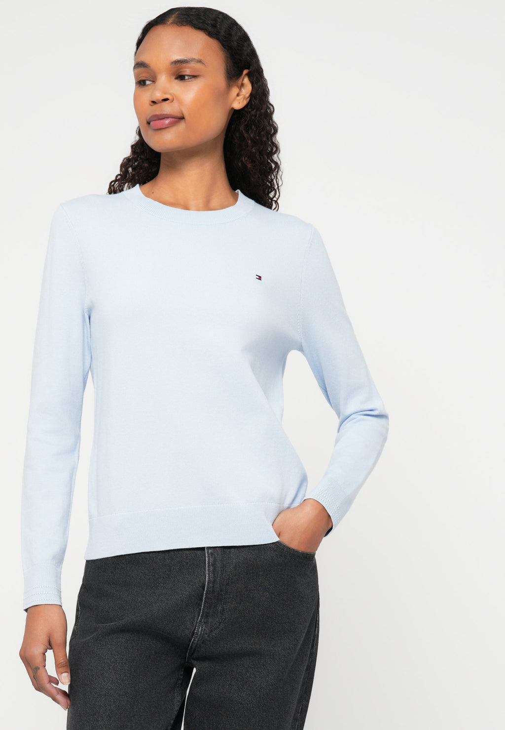 JERSEY CREW NECK JUMPER - Jumper - breezy blue