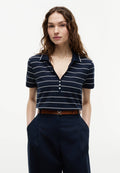 Polo shirt - fine stp dark night navy / white