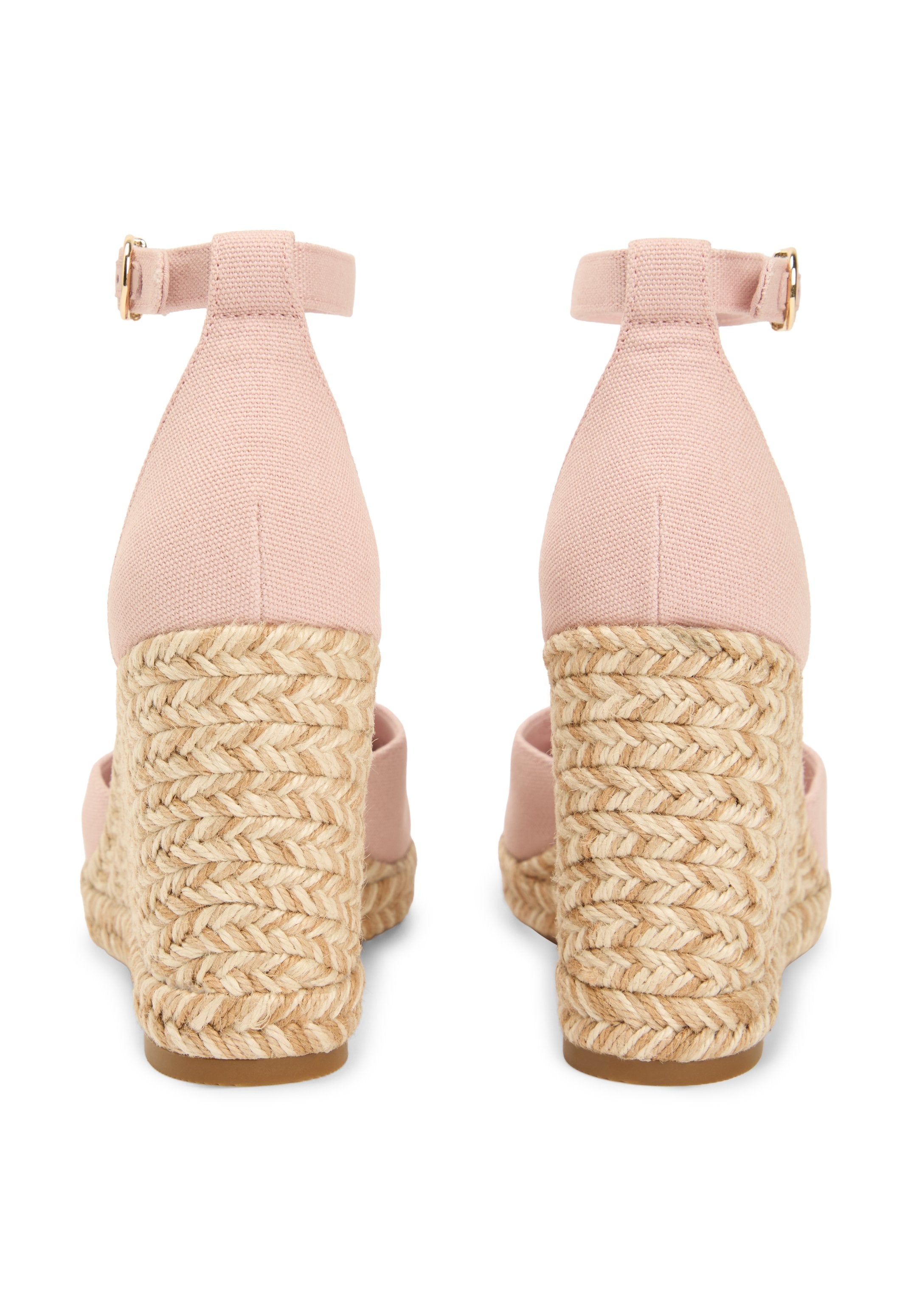 FLAG HIGH WEDGE ESPAD CLOSED TOE - Platform heels - foggy pink