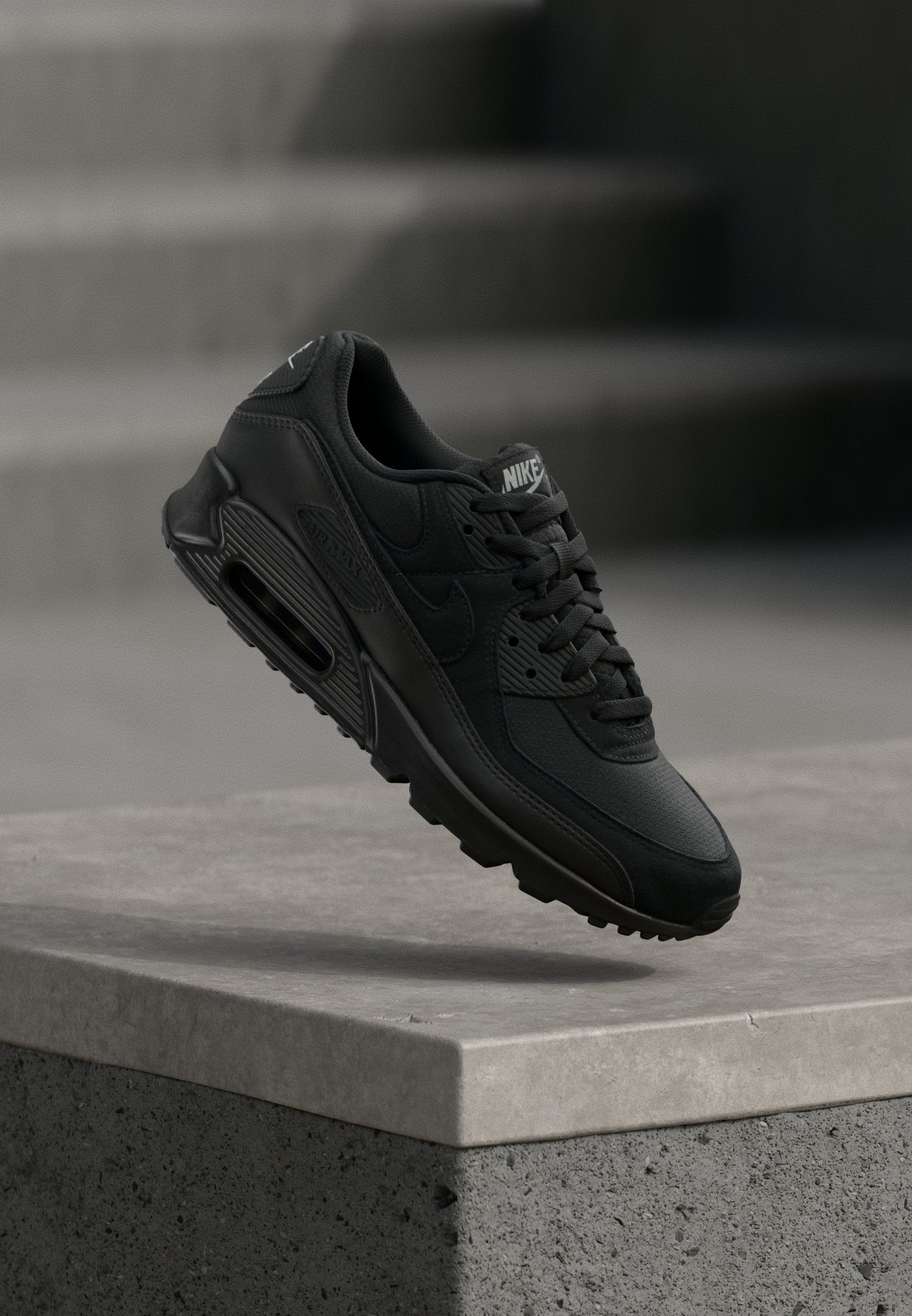 AIR MAX 90 - Spor ayakkabı - siyah/açık füme grisi