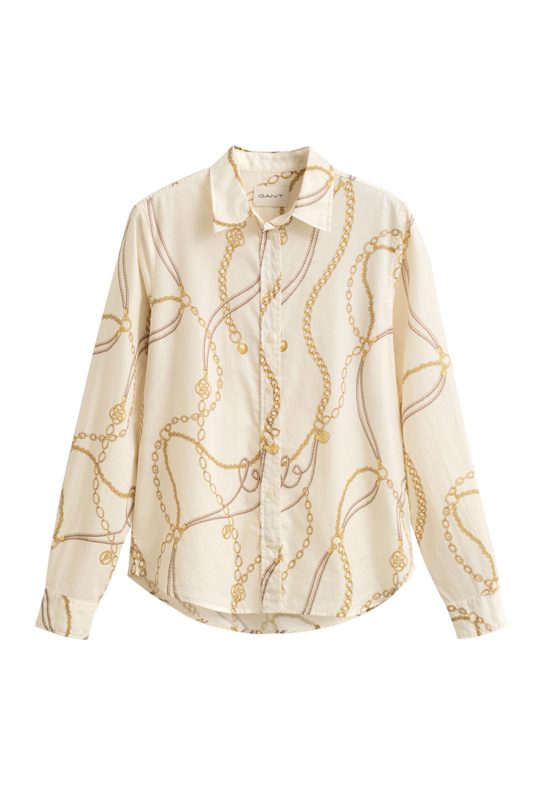 PRINTED  - Button-down blouse - eggshell