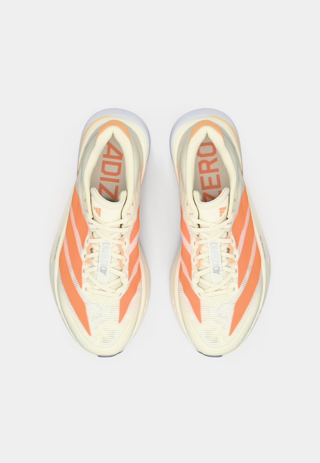 ADIZERO BOSTON - Road running shoes - off white/beam orange/acid orange