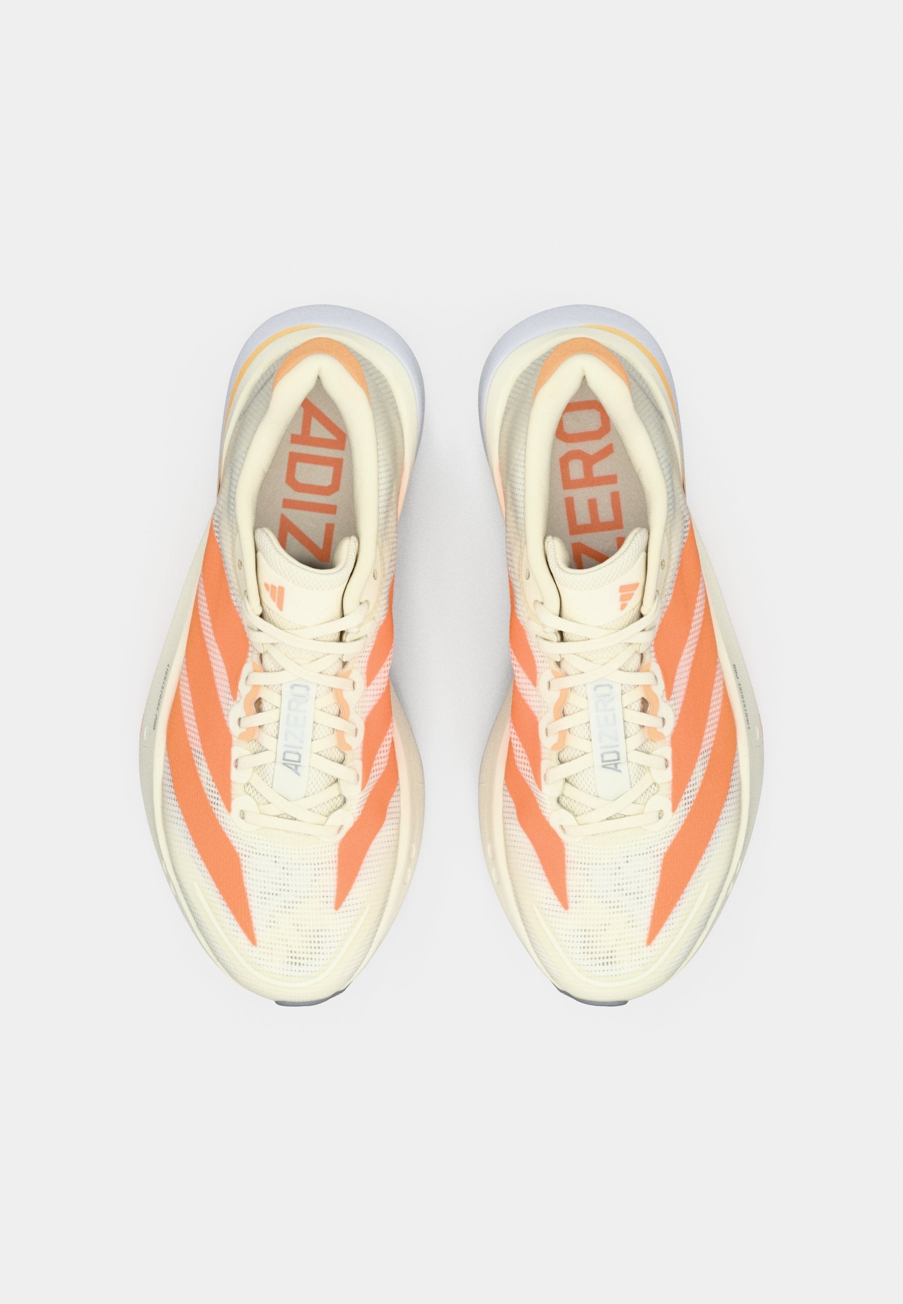 ADIZERO BOSTON - Road running shoes - off white/beam orange/acid orange