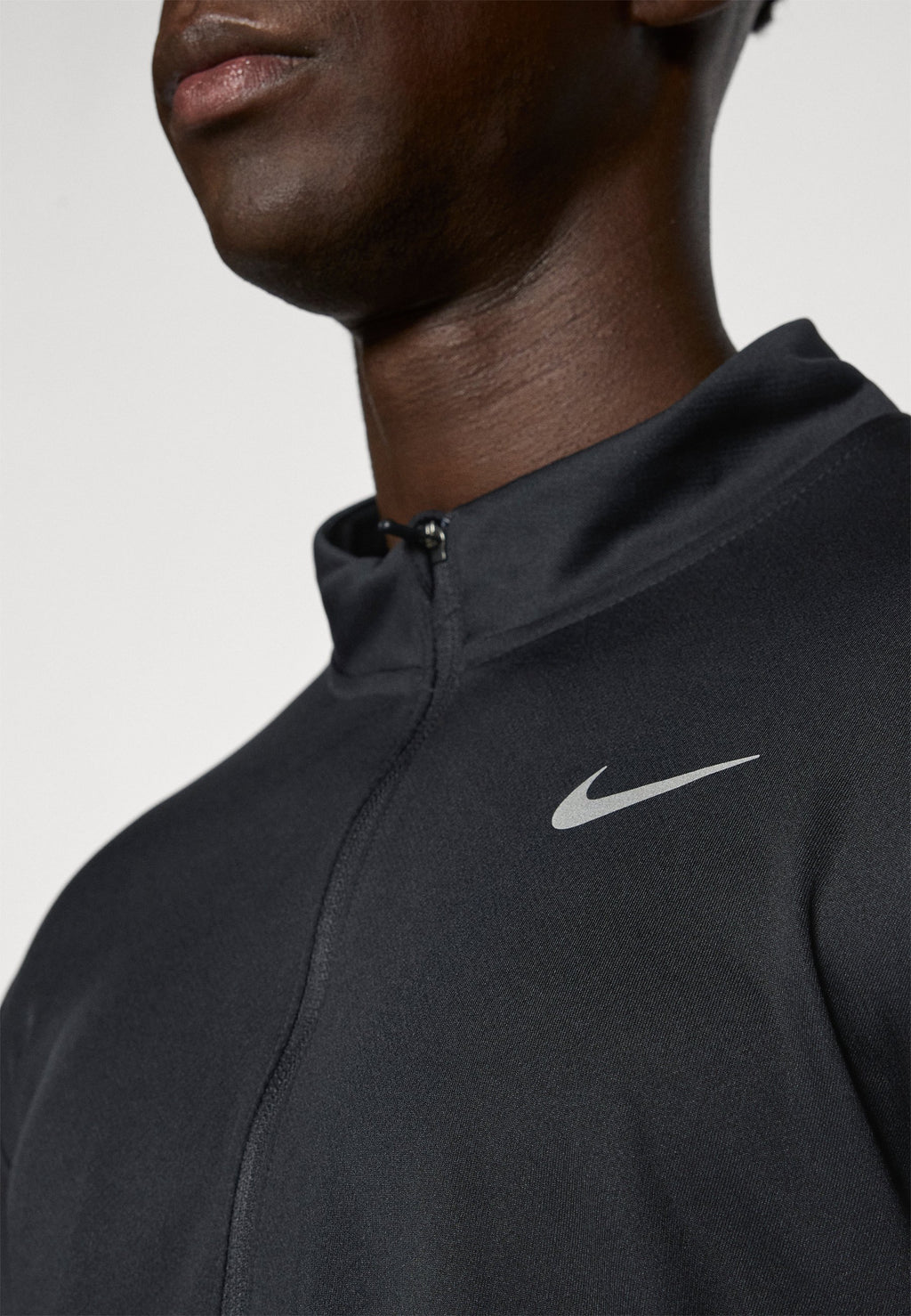 PACER TOP - Long sleeved top - black/reflective silver-coloured
