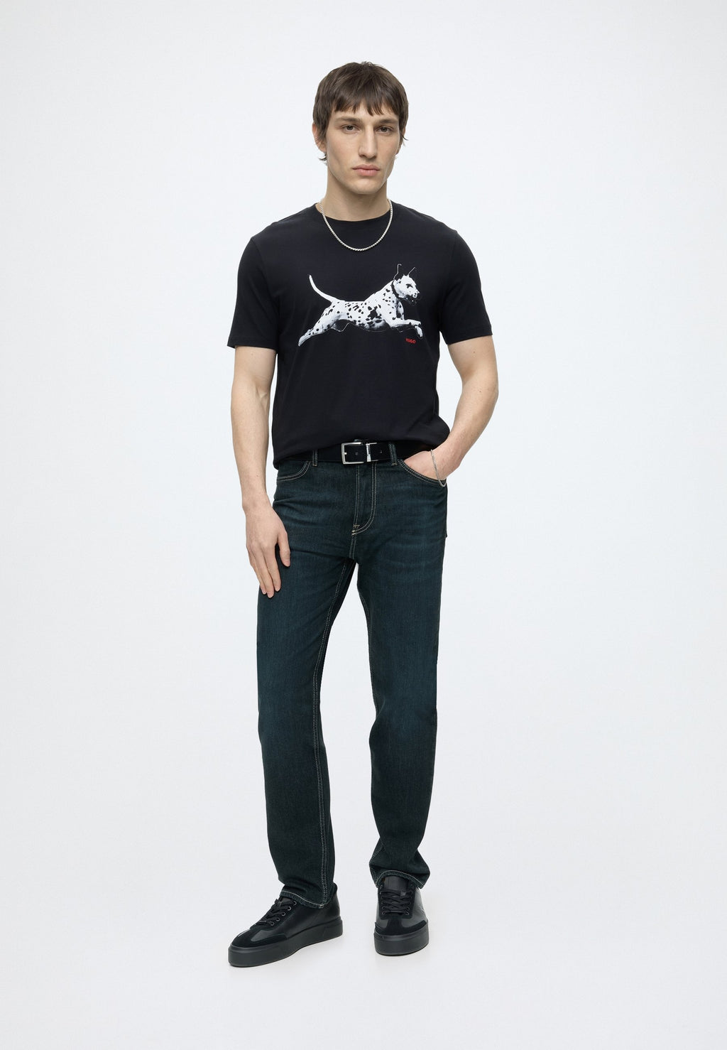 DIRUNN - Print T-shirt - black