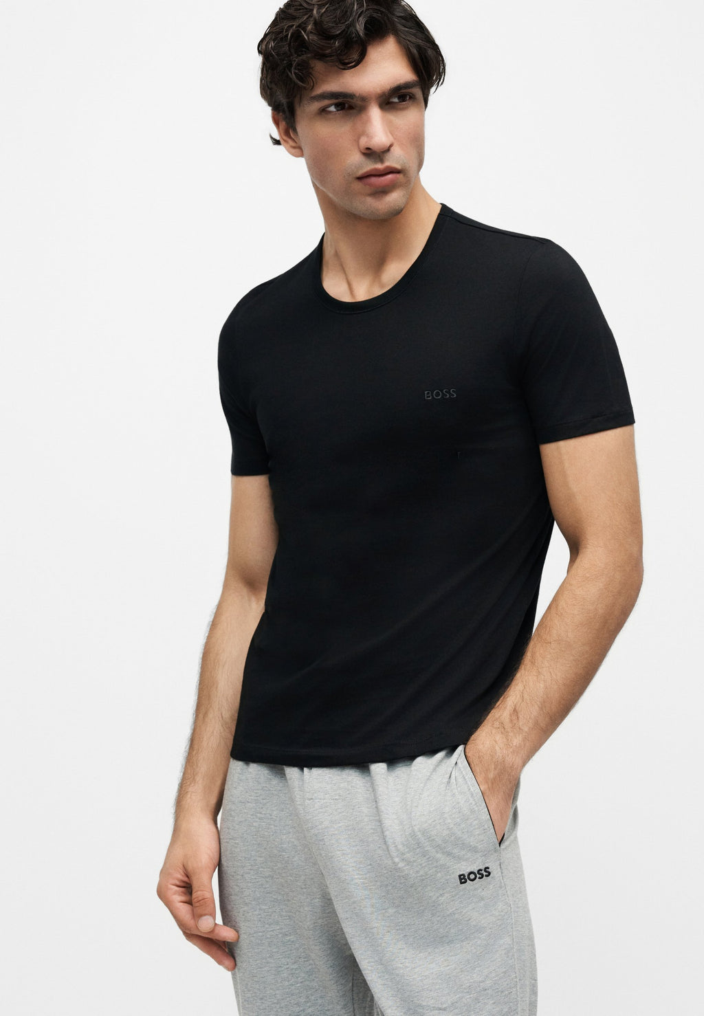 CLASSIC 3 PACK - Undershirt - white/mottled grey/black