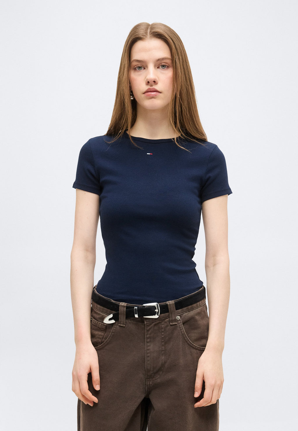 SLIM ESSENTIAL 2 PACK - Print T-shirt - navy/empire blue/white