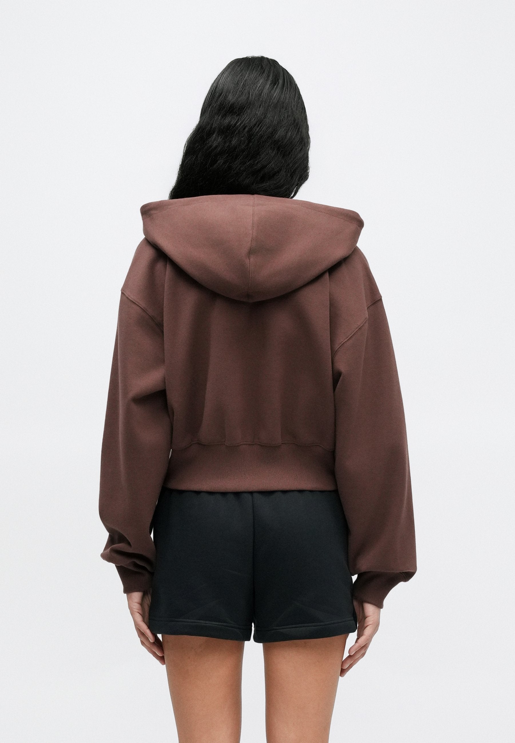 Zip-up sweatshirt - chocolate