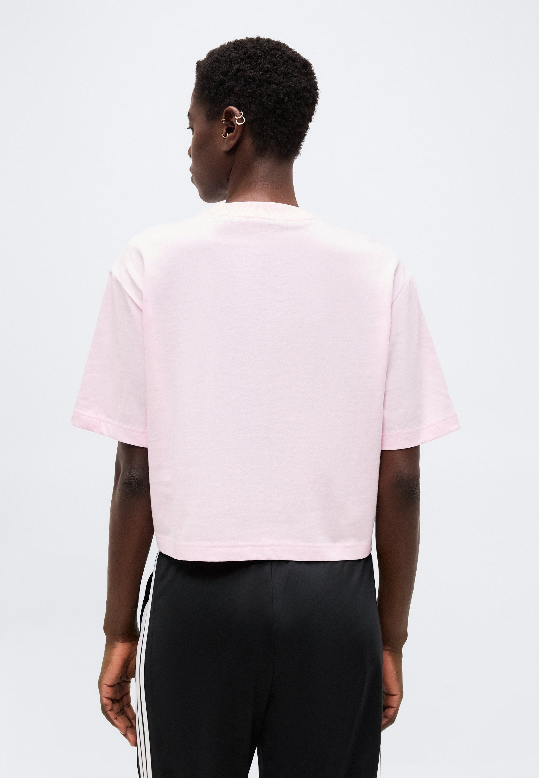 ESSENTIALS BIG LOGO BOYFRIEND - T-shirt imprimé - rose clair/blanc