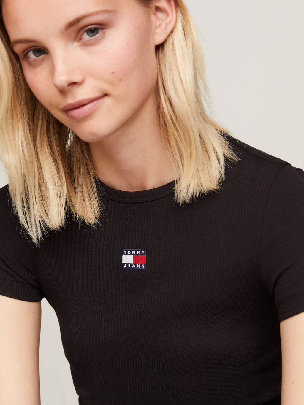 SLIM BADGE TEE - Basic T-shirt - black