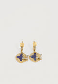 WILD FLOWER - Boucles d'oreilles - doré/bleu