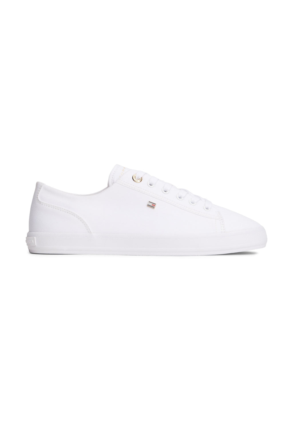 ENAMEL FLAG CANVAS TRAINERS - Trainers - white