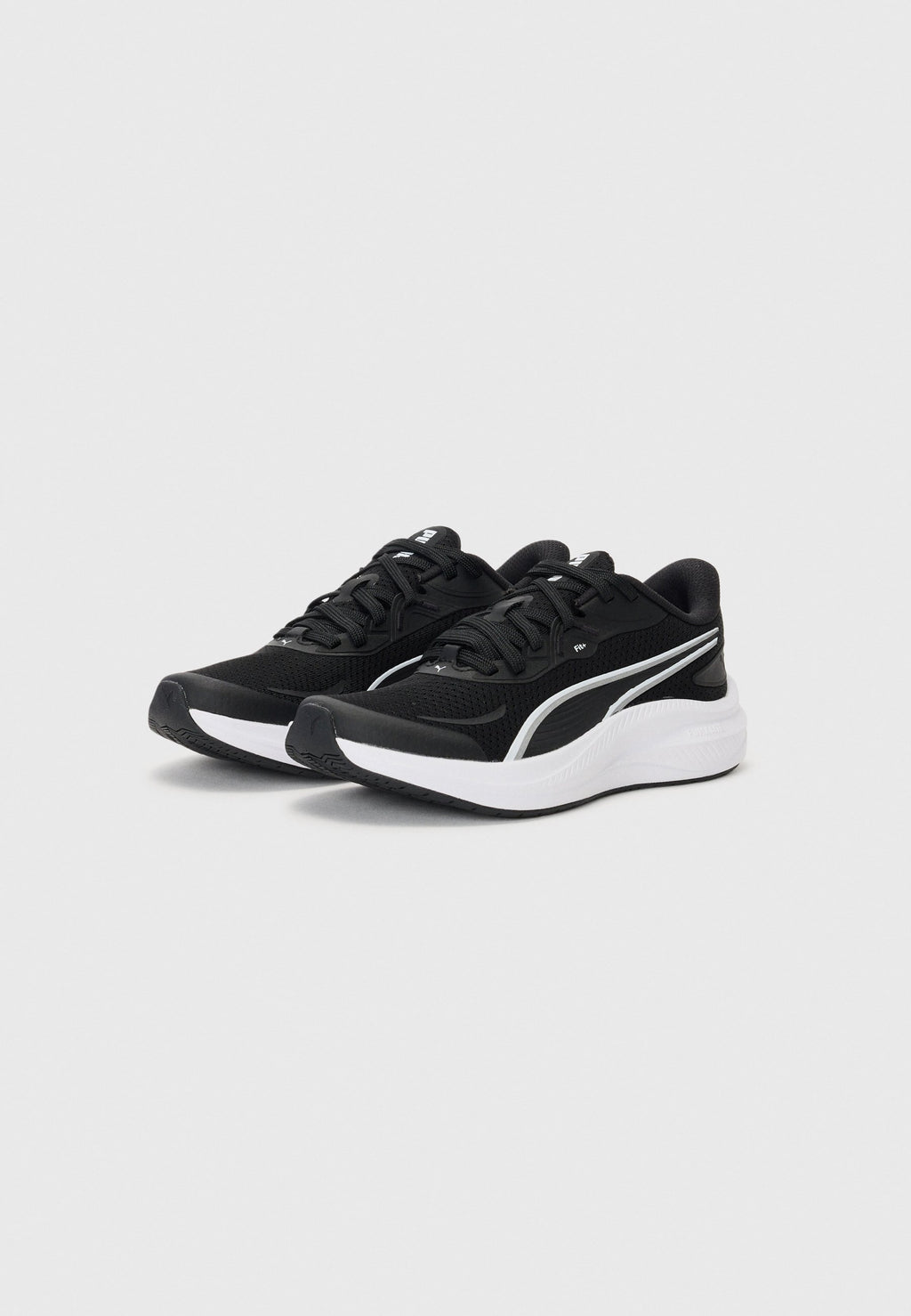 SKYROCKET LITE 2 JR UNISEX - Road running shoes - black/white/silver-coloured