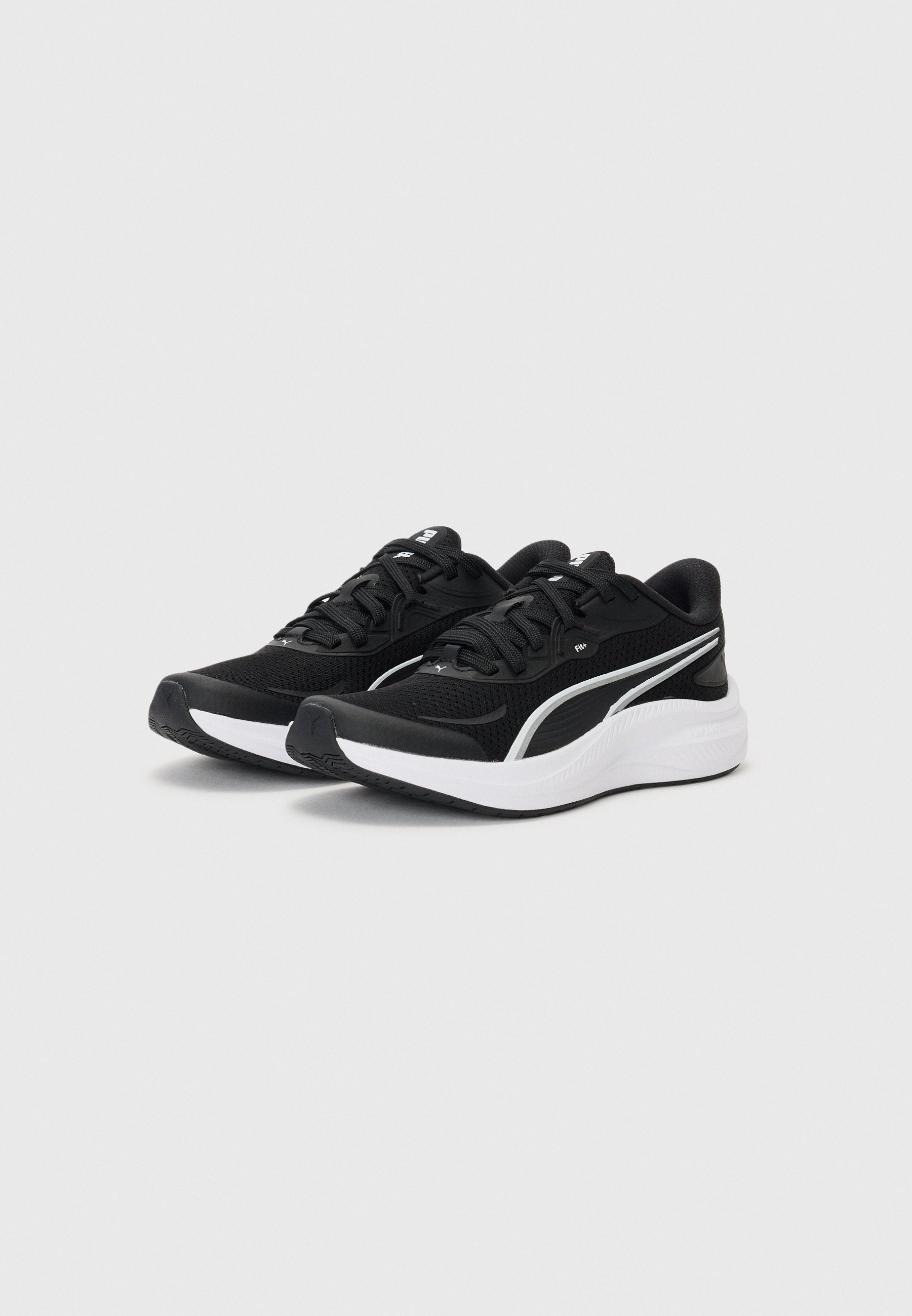 SKYROCKET LITE 2 JR UNISEX - Road running shoes - black/white/silver-coloured