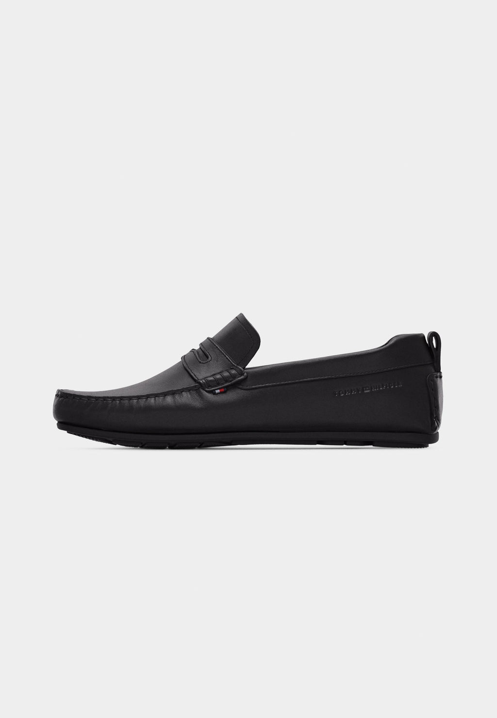 LOGO LEATHER DRIVER SHOES - Moccasins - black