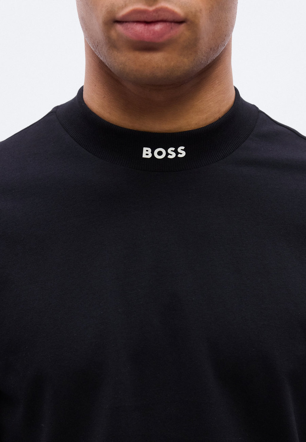 TEE COLLAR - Basic T-shirt - black
