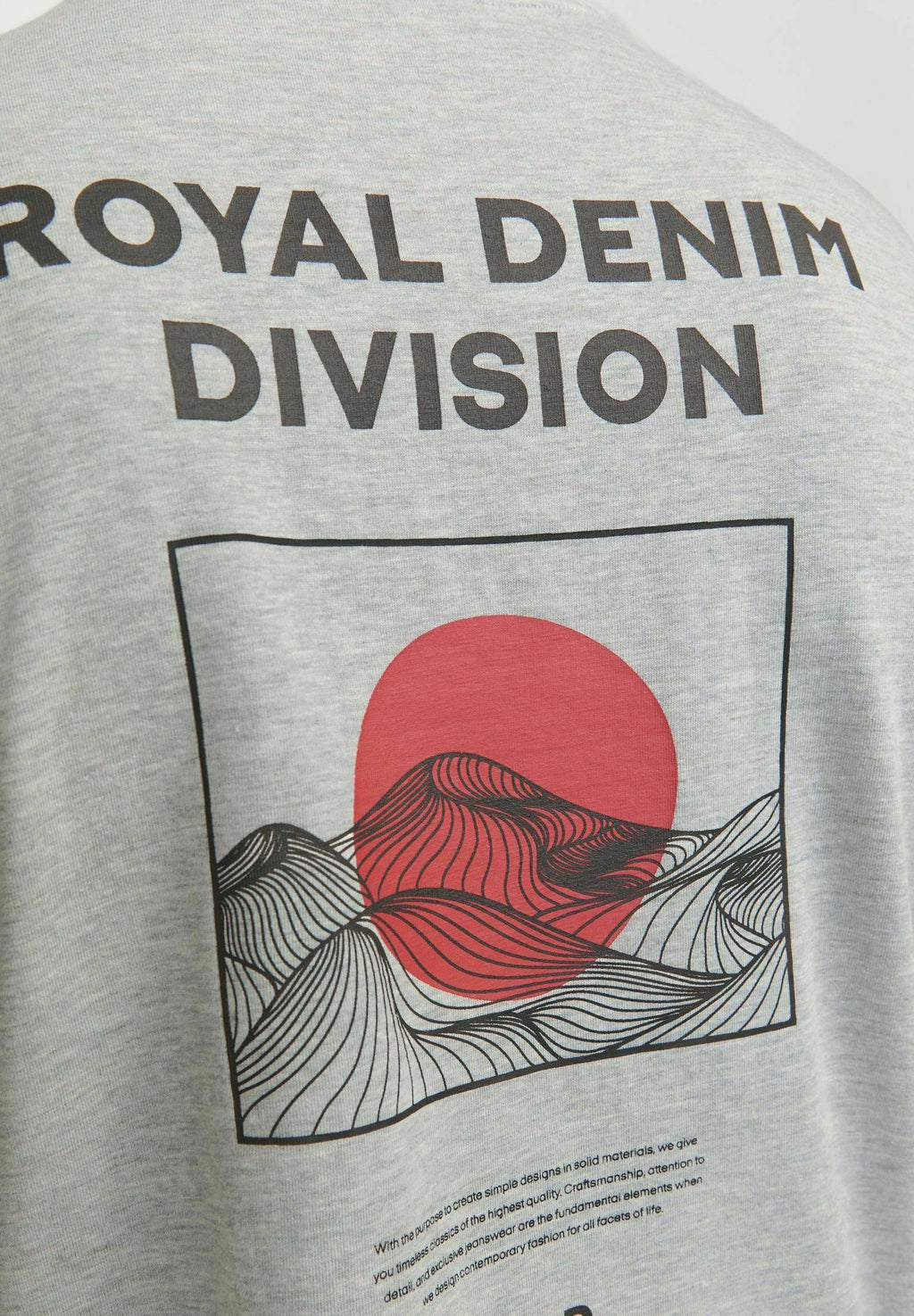 RUNDHALS  - Print T-shirt - light grey melange