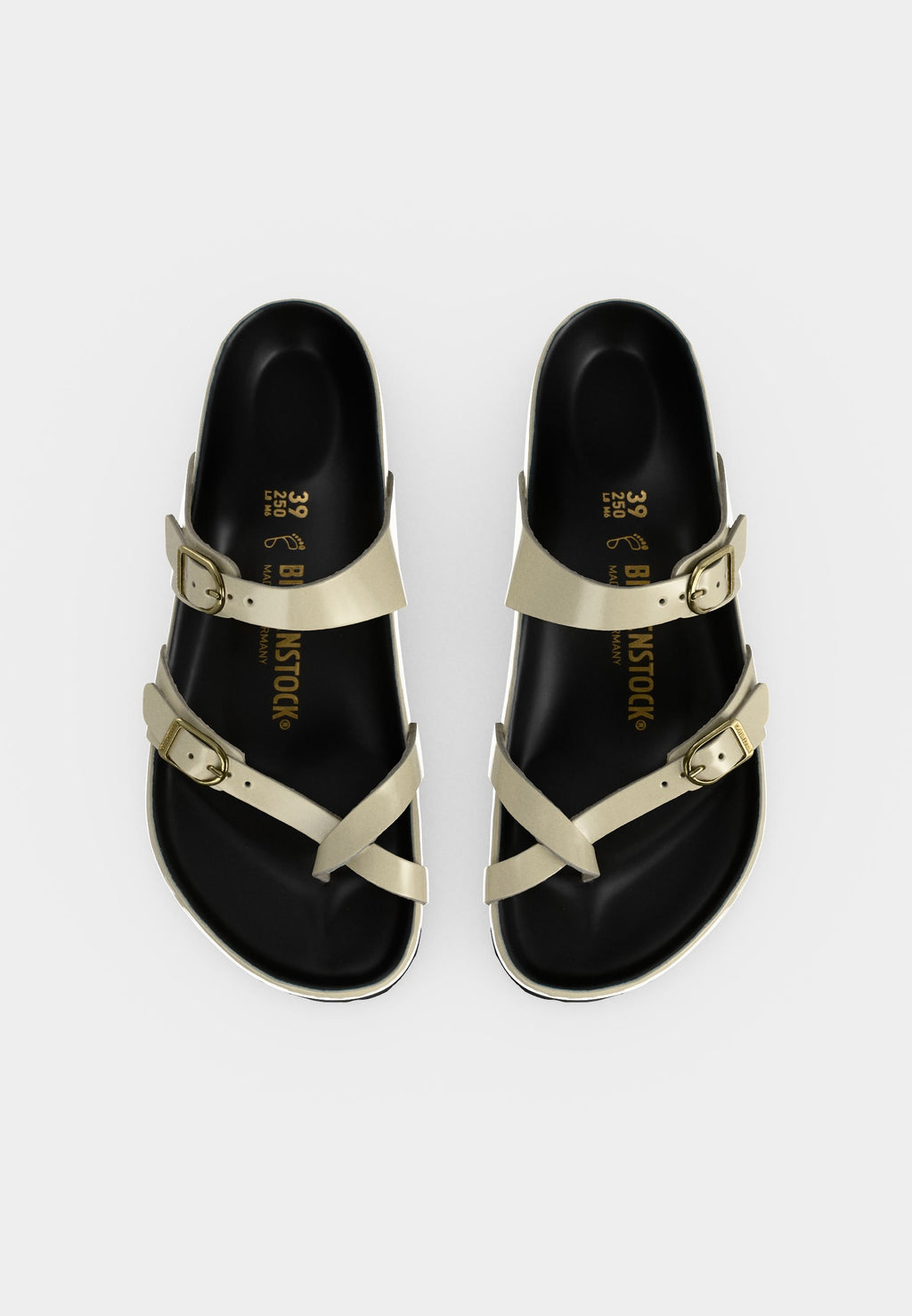 MAYARI BUCKLE LENA REGULAR - T-bar sandals - ecru/black