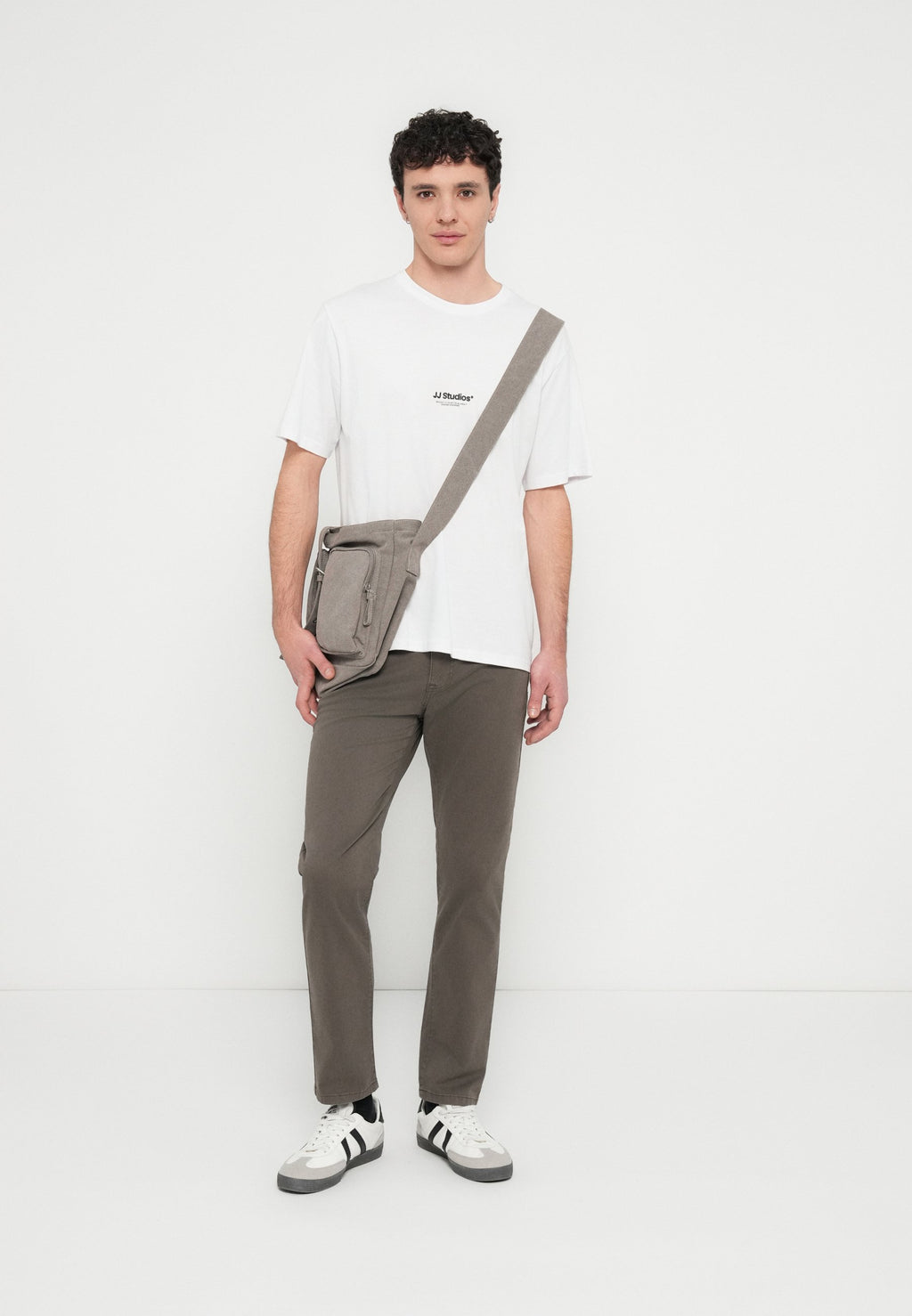 JJESOHO TEE SS CREW NECK NOOS - Print T-shirt - white