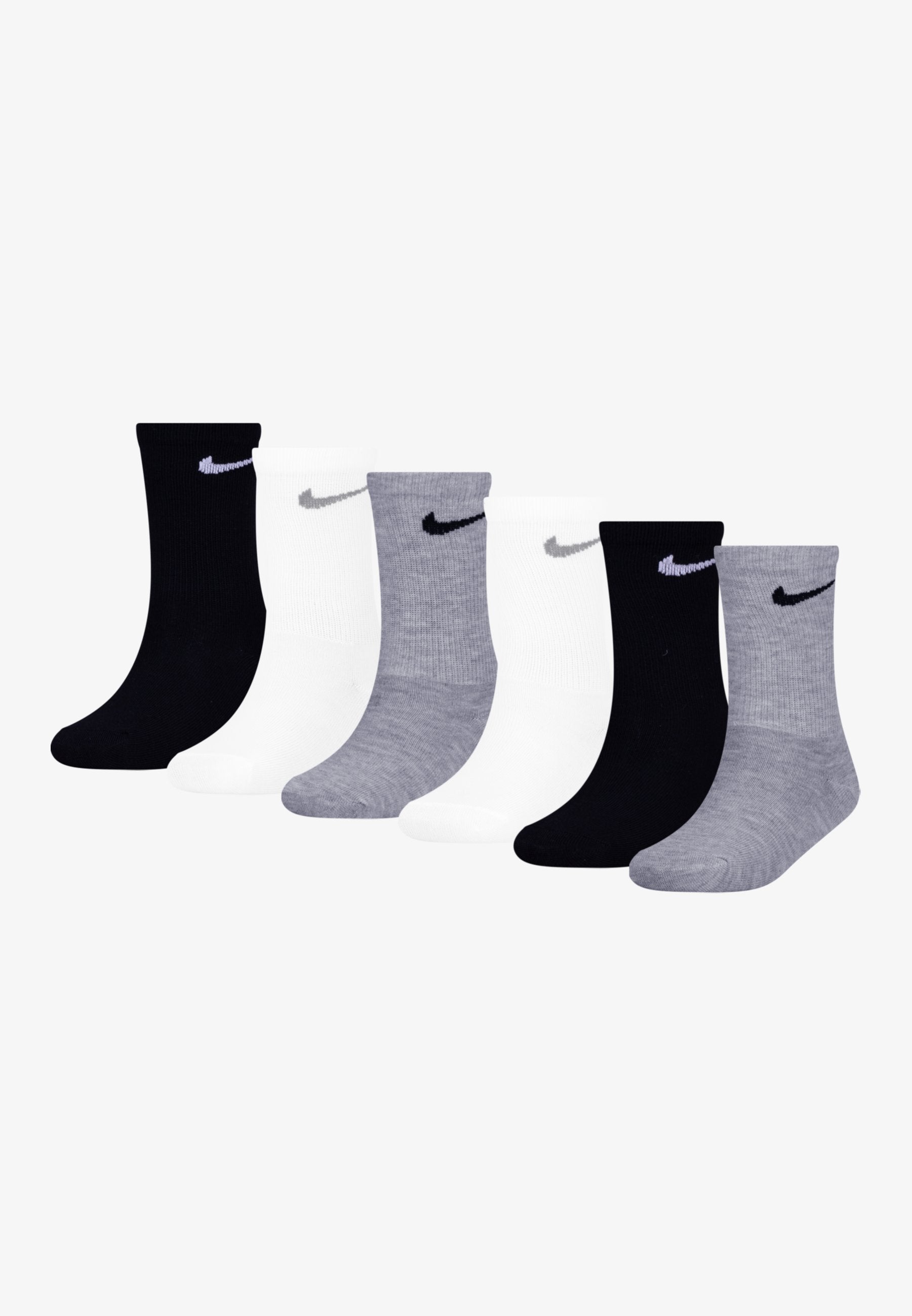BASIC CREW UNISEX 6 PACK - Socks - white/dark gray heather
