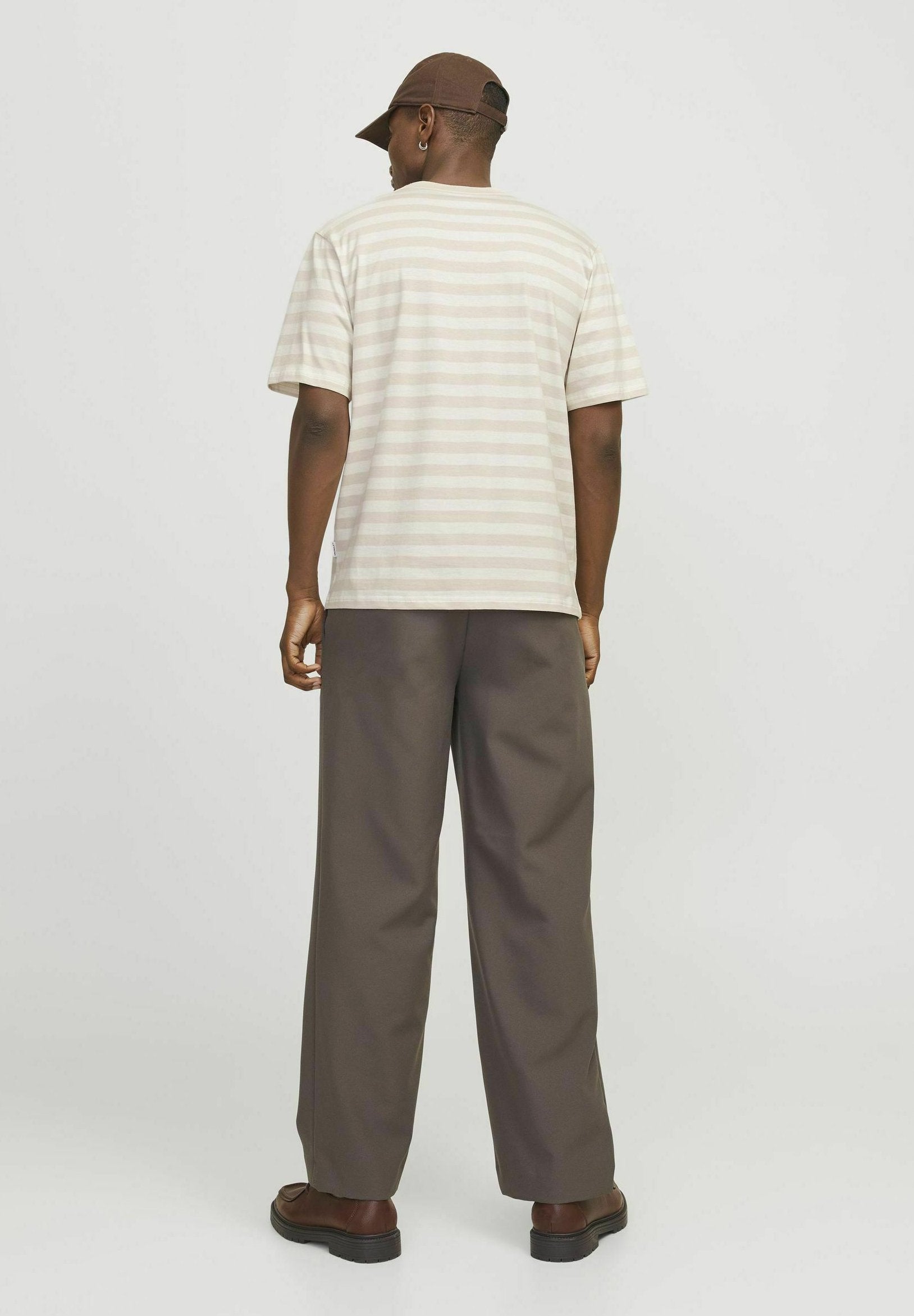 Striped - Print T-shirt - moonbeam