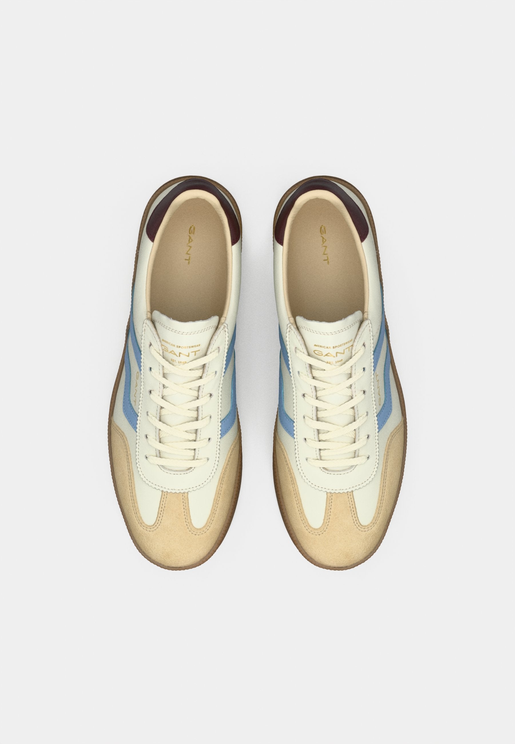 Trainers - off white/blue