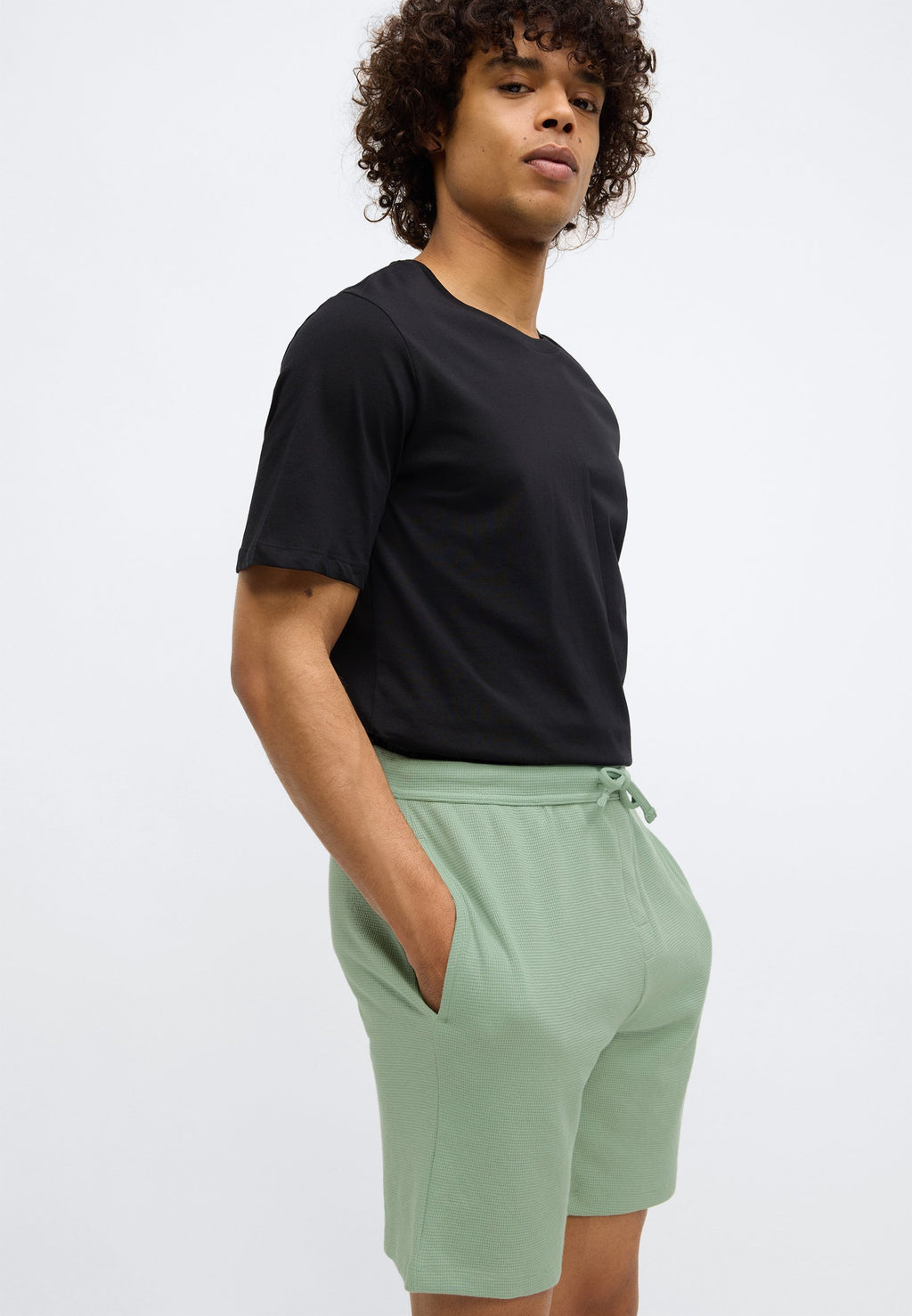 WAFFLE - Pyjama bottoms - open green