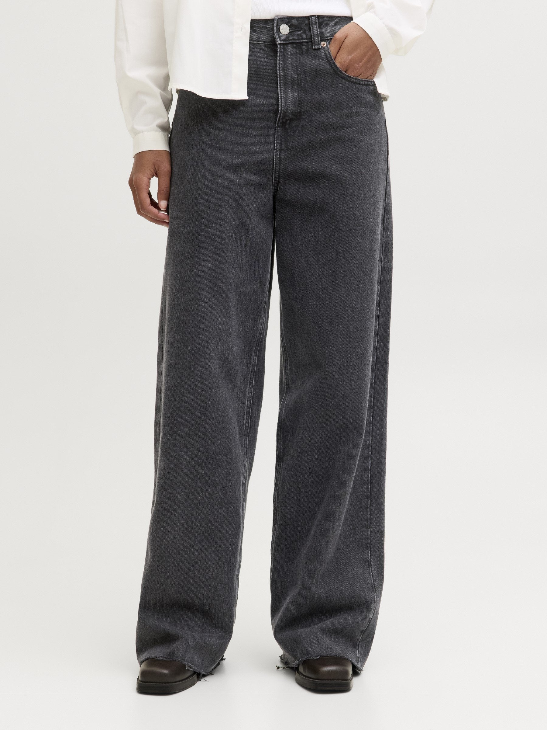 JXTOKYO WIDE FIT  - Wide Leg - black denim