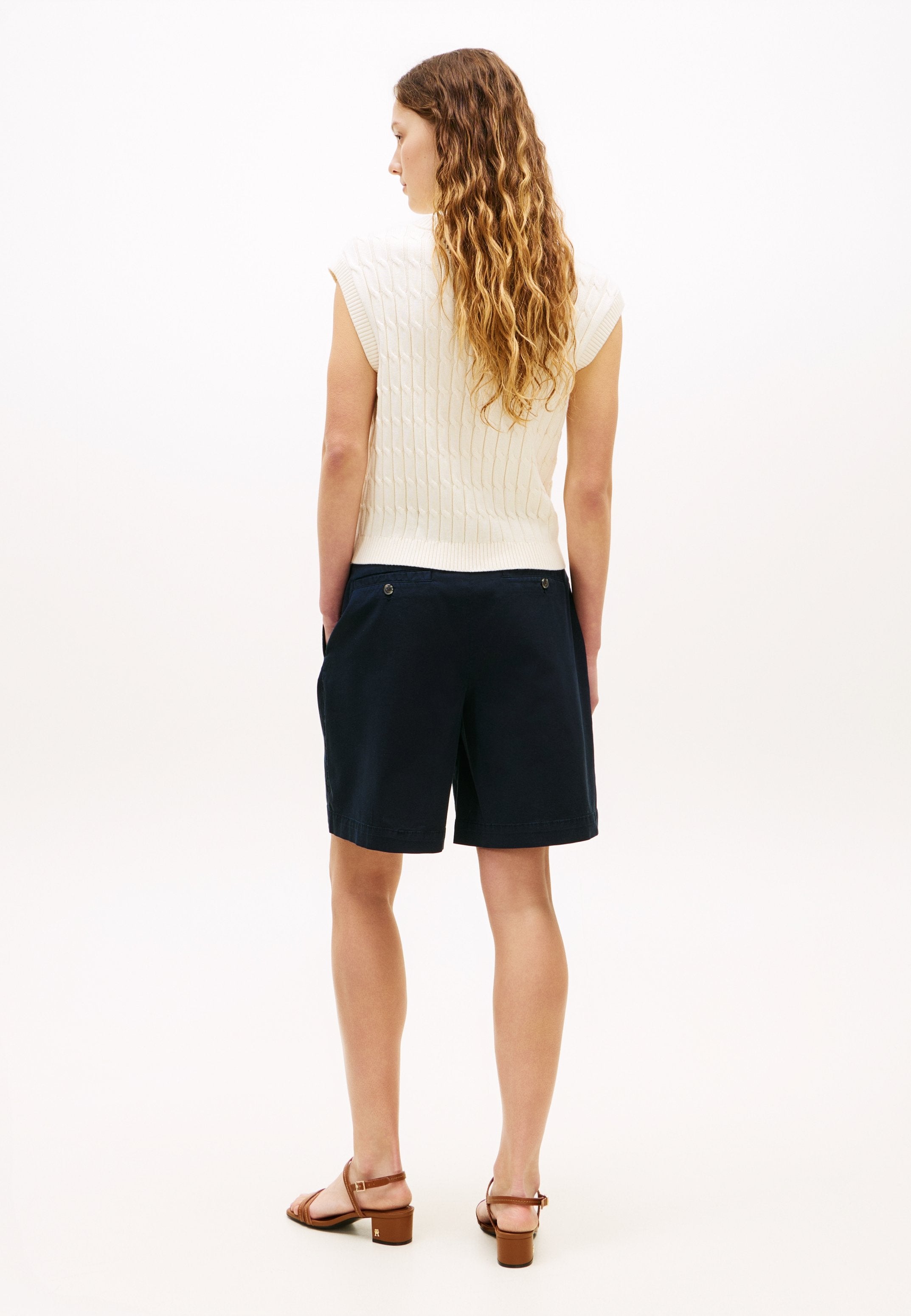 WASHED REGULAR CHINO SHORTS - Shorts - dark night navy