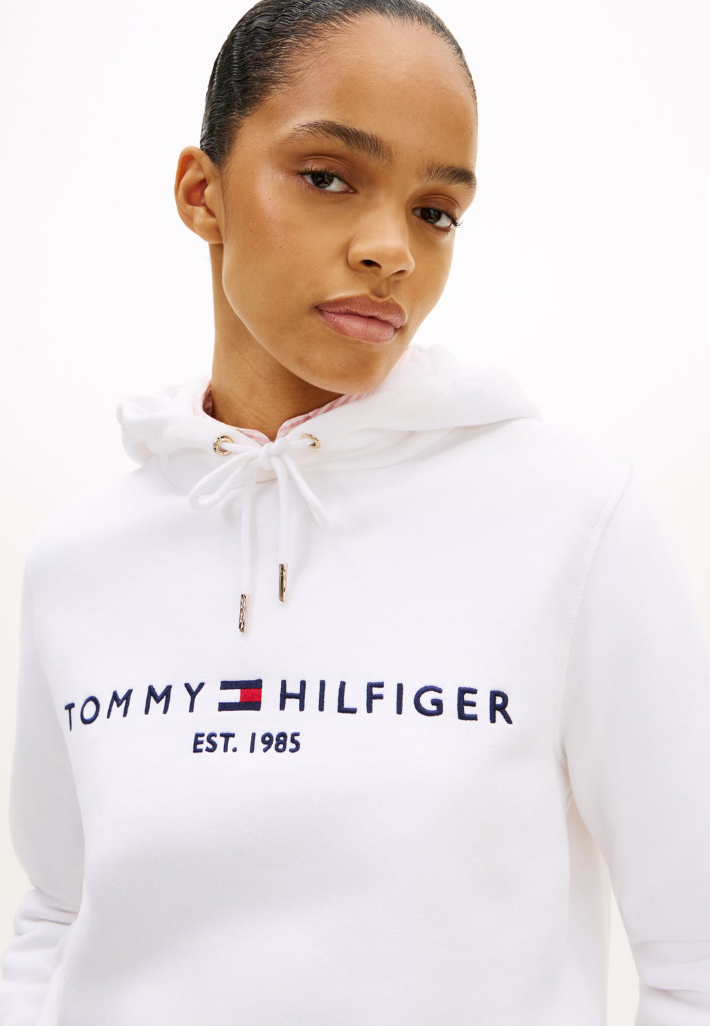 HILFIGER HOODIE  - Hoodie - white