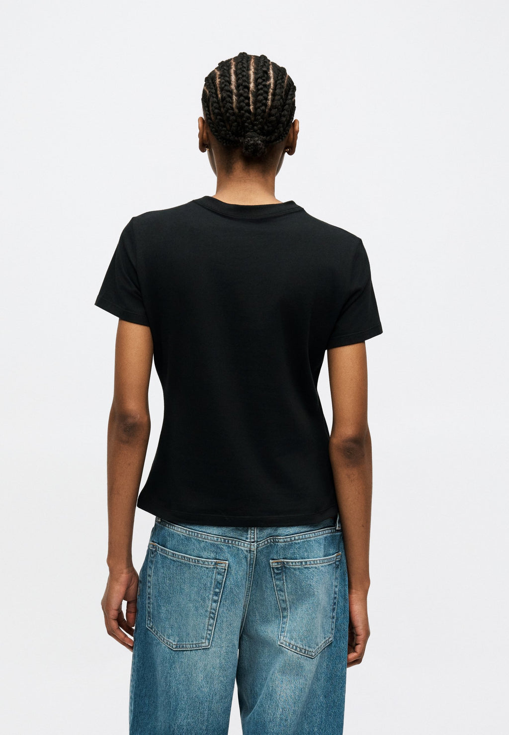 GRADIENT MONOLOGO SLIM TEE - Basic T-shirt - black