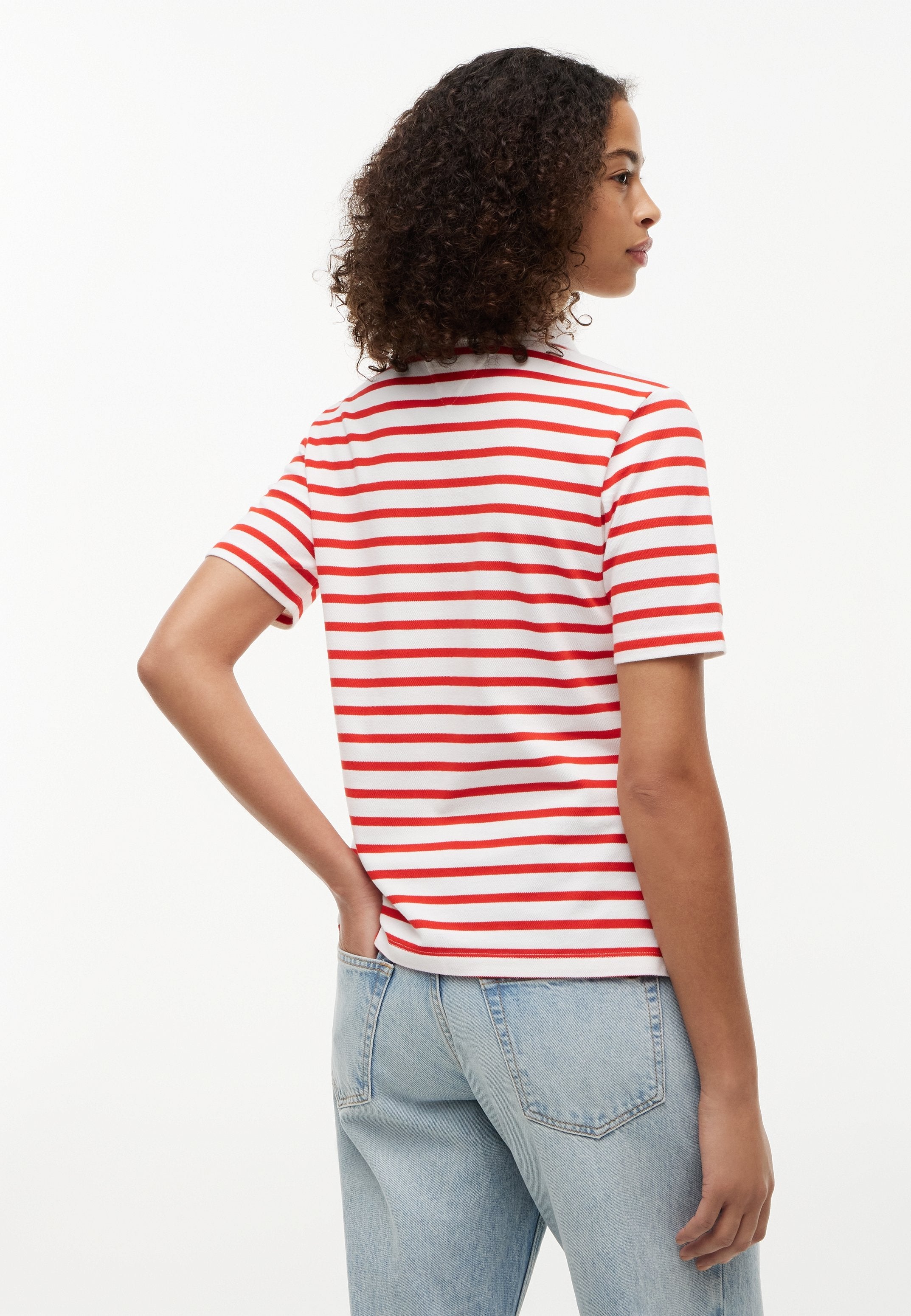 قميص بولو - أحمر ناري/إكر