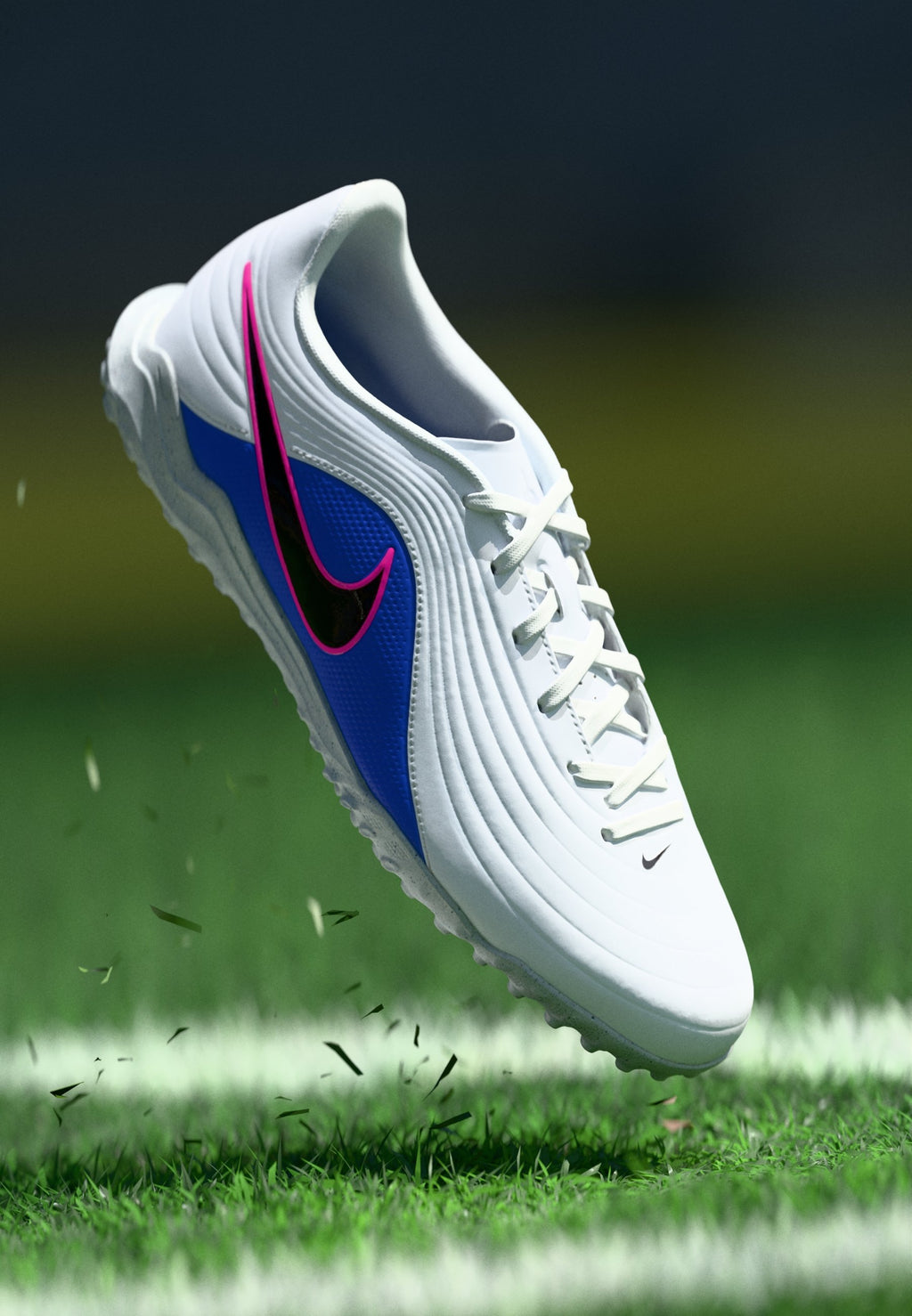 TIEMPO MAESTRO CLUB TF UNISEX - أحذية كرة قدم عشب - أبيض/أسود/أزرق متسابق/انفجار وردي