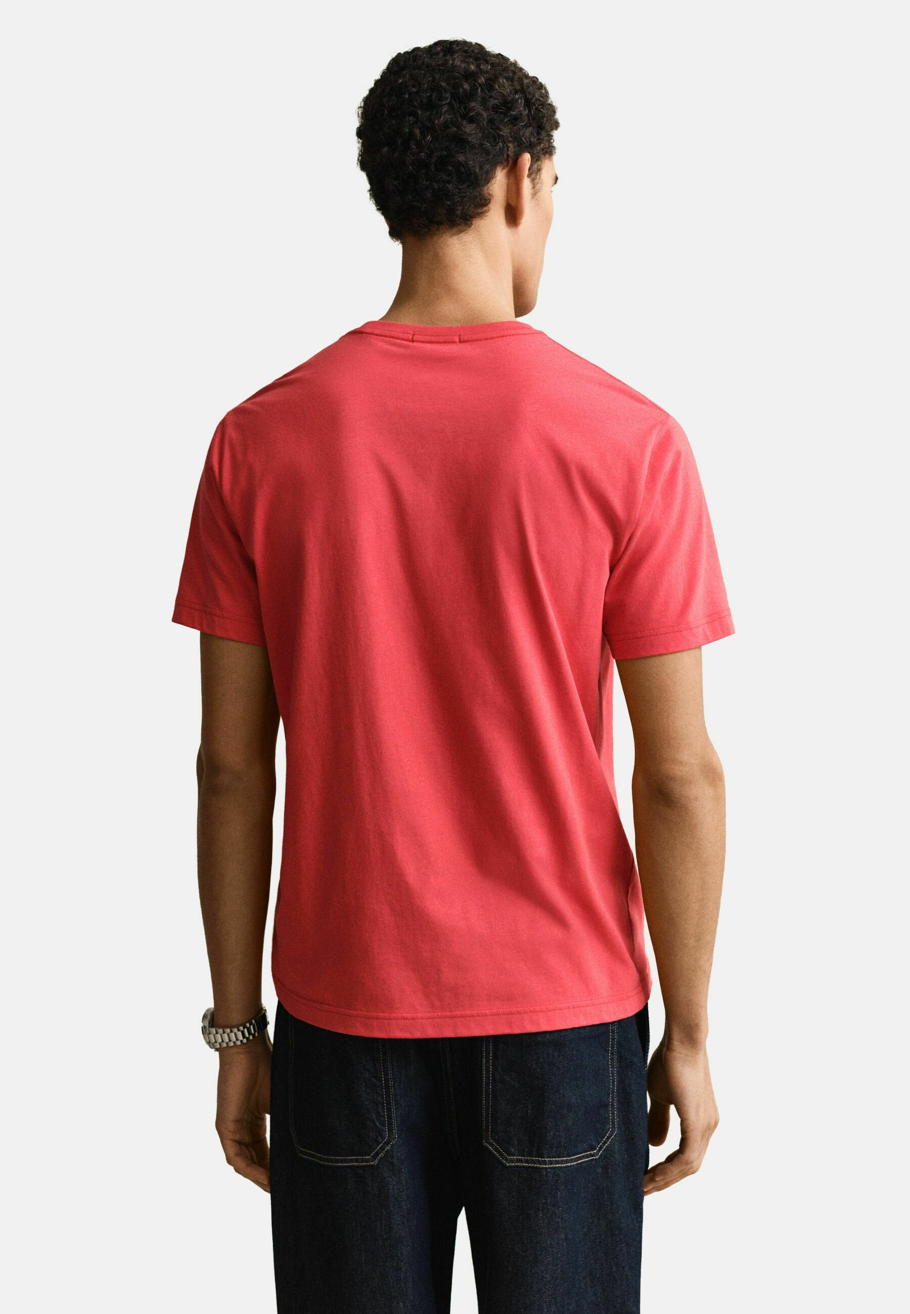 REG SHIELD SS T-SHIRT - Basic T-shirt - rose red